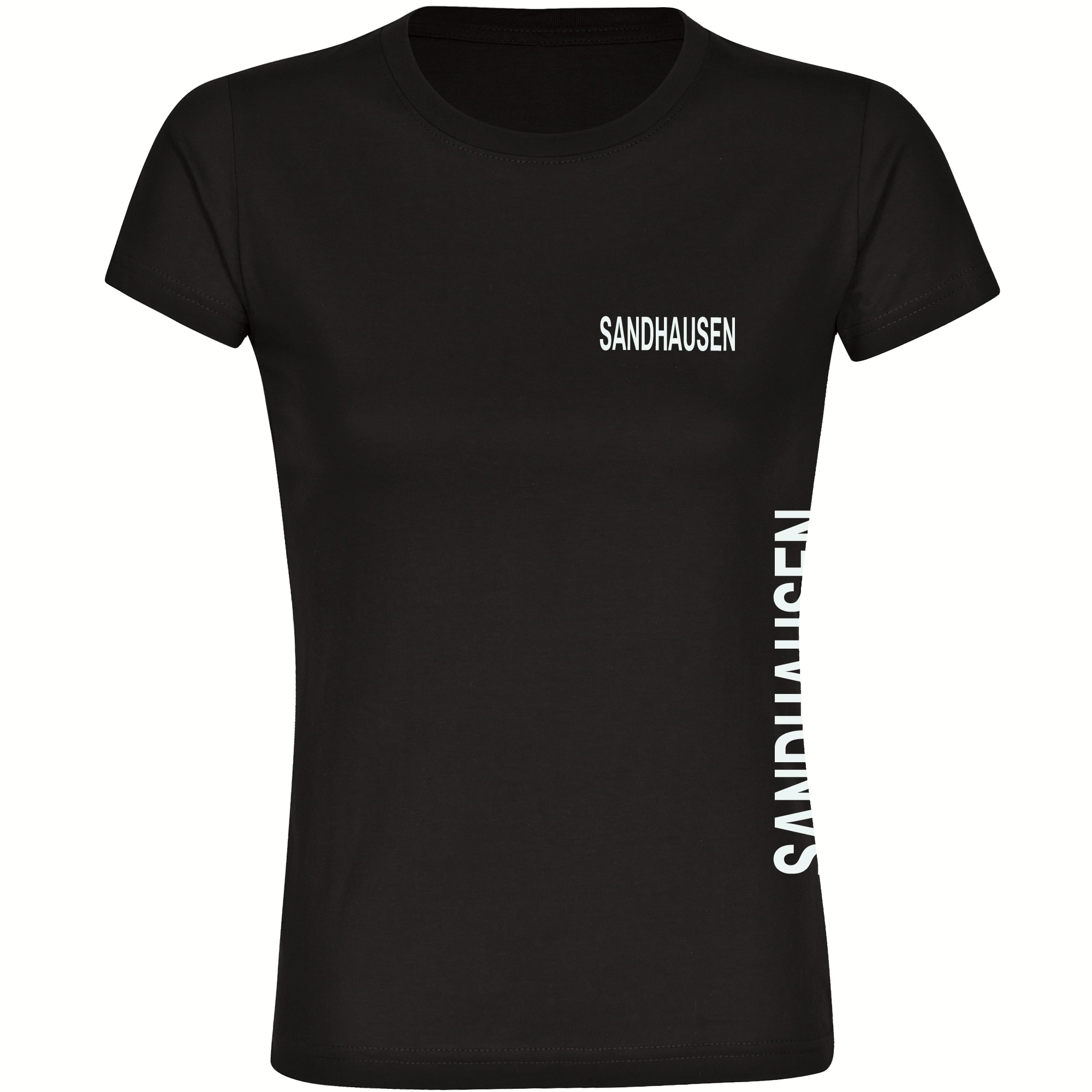 multifanshop Damen T-Shirt - Sandhausen - Brust & Seite - Druck wei&szlig; - Frauen - Bild 1