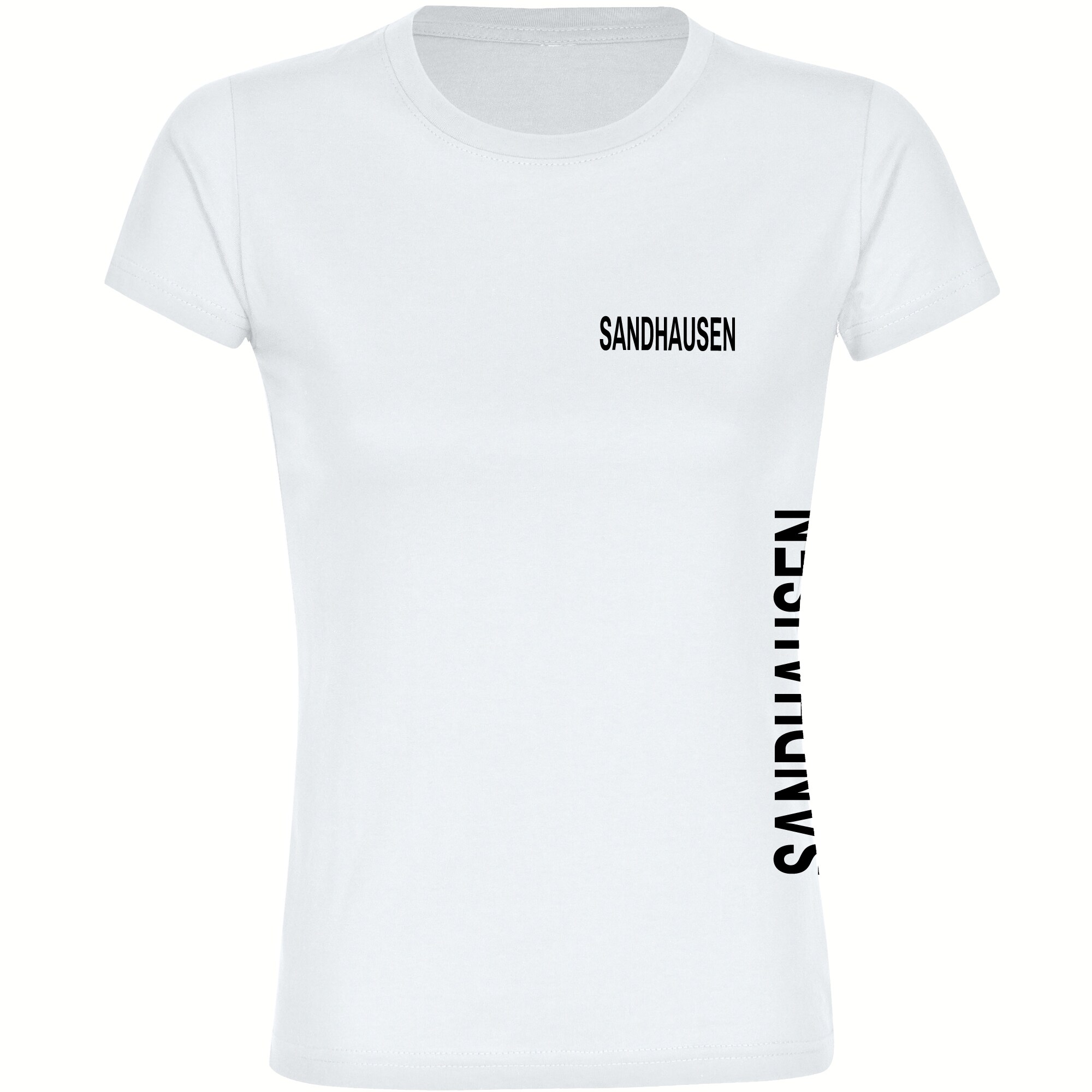 multifanshop Damen T-Shirt - Sandhausen - Brust & Seite - Druck schwarz - Frauen - Bild 1