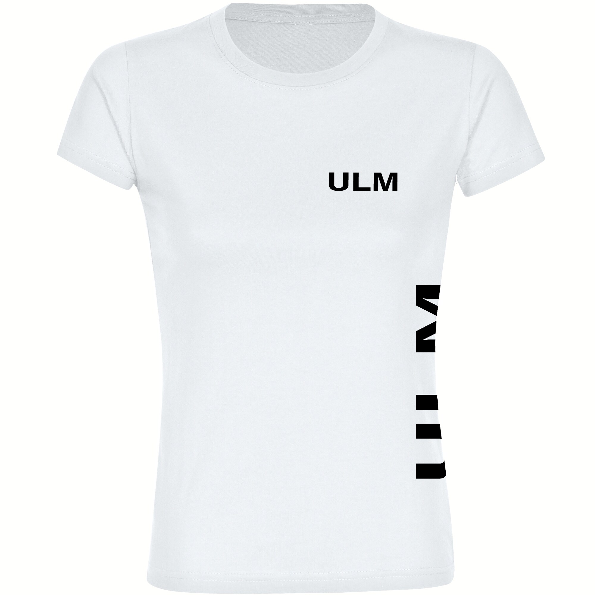 multifanshop Damen T-Shirt - Ulm - Brust & Seite - Druck schwarz - Frauen - Bild 1