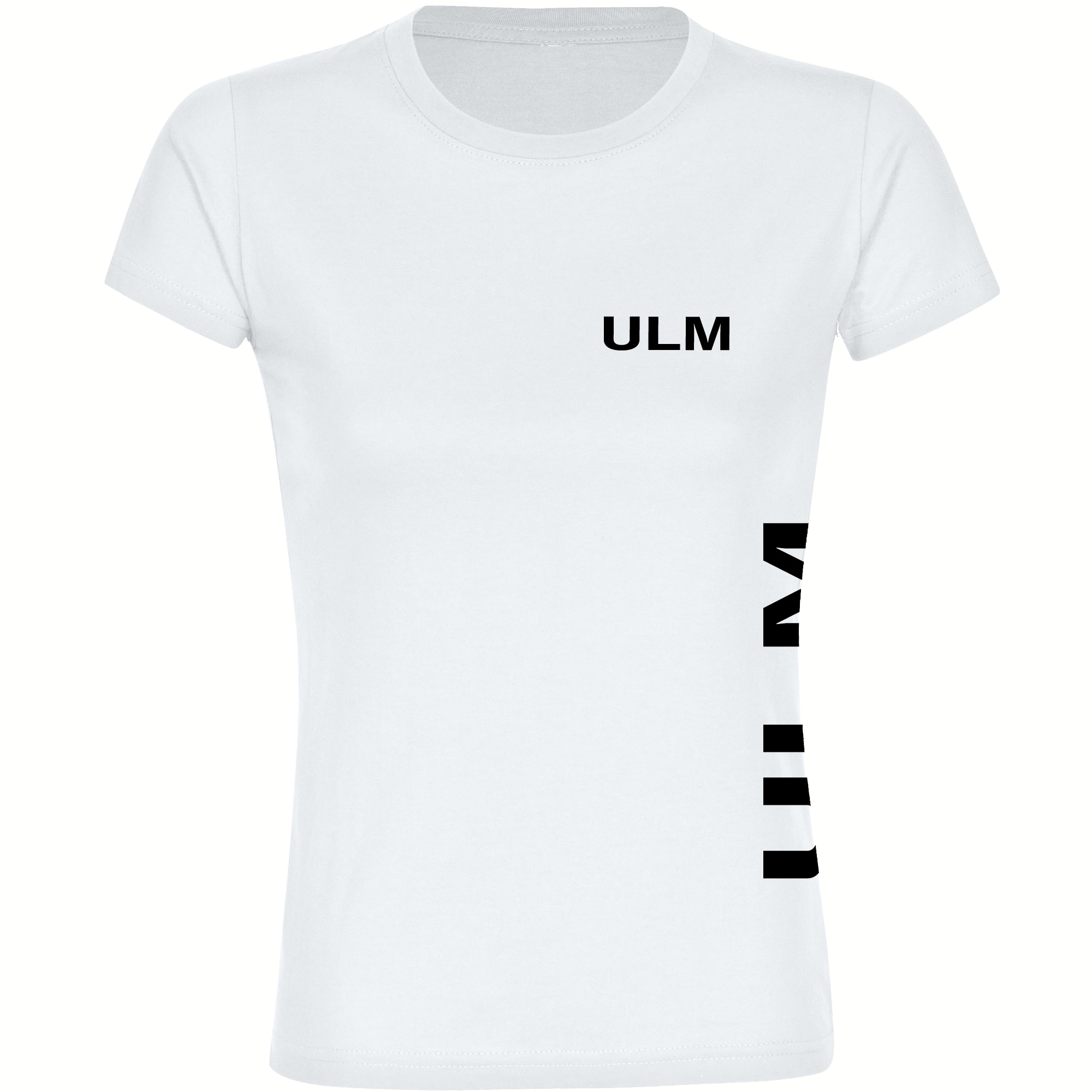 multifanshop Damen T-Shirt - Ulm - Brust & Seite - Druck schwarz - Frauen - Bild 1