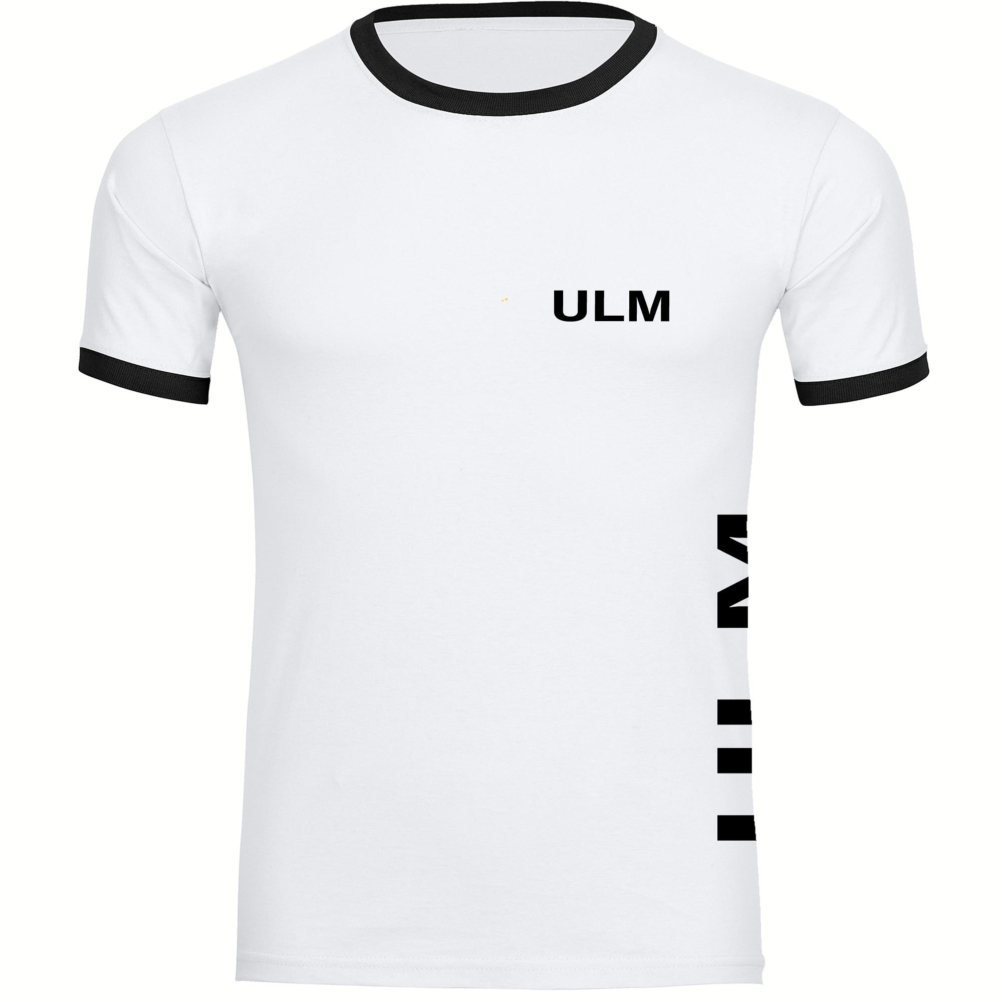multifanshop Kontrast T-Shirt - Ulm - Brust & Seite - Druck schwarz - M&auml;nner - Bild 1