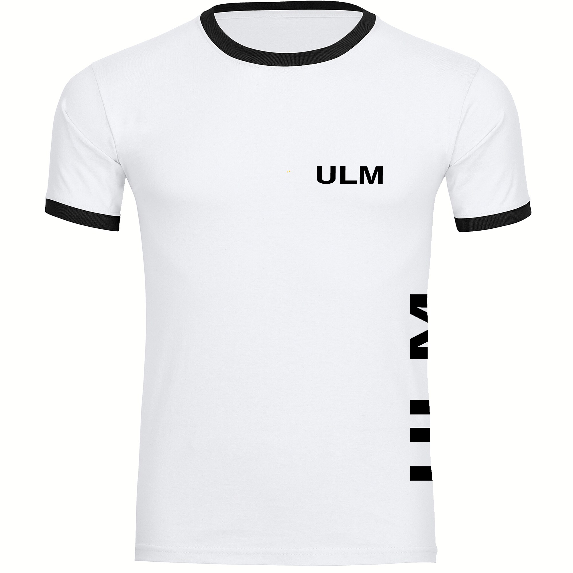 multifanshop Kontrast T-Shirt - Ulm - Brust & Seite - Druck schwarz - M&auml;nner - Bild 1