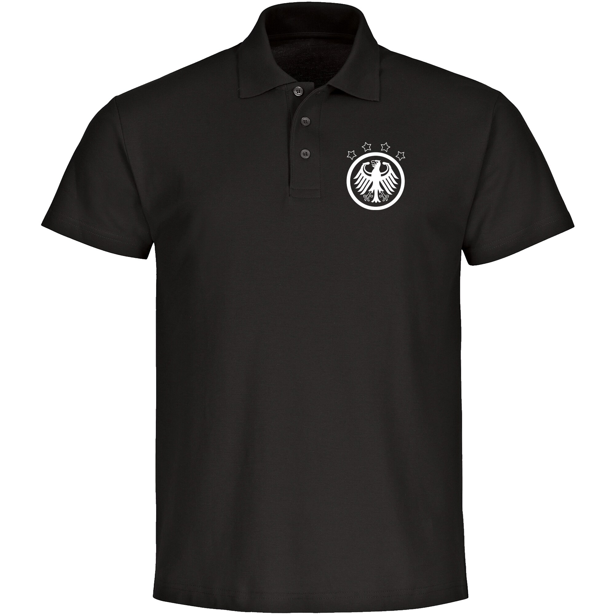 multifanshop Poloshirt - Deutschland - Adler Retro - Druck wei&szlig; - Polo - Bild 1