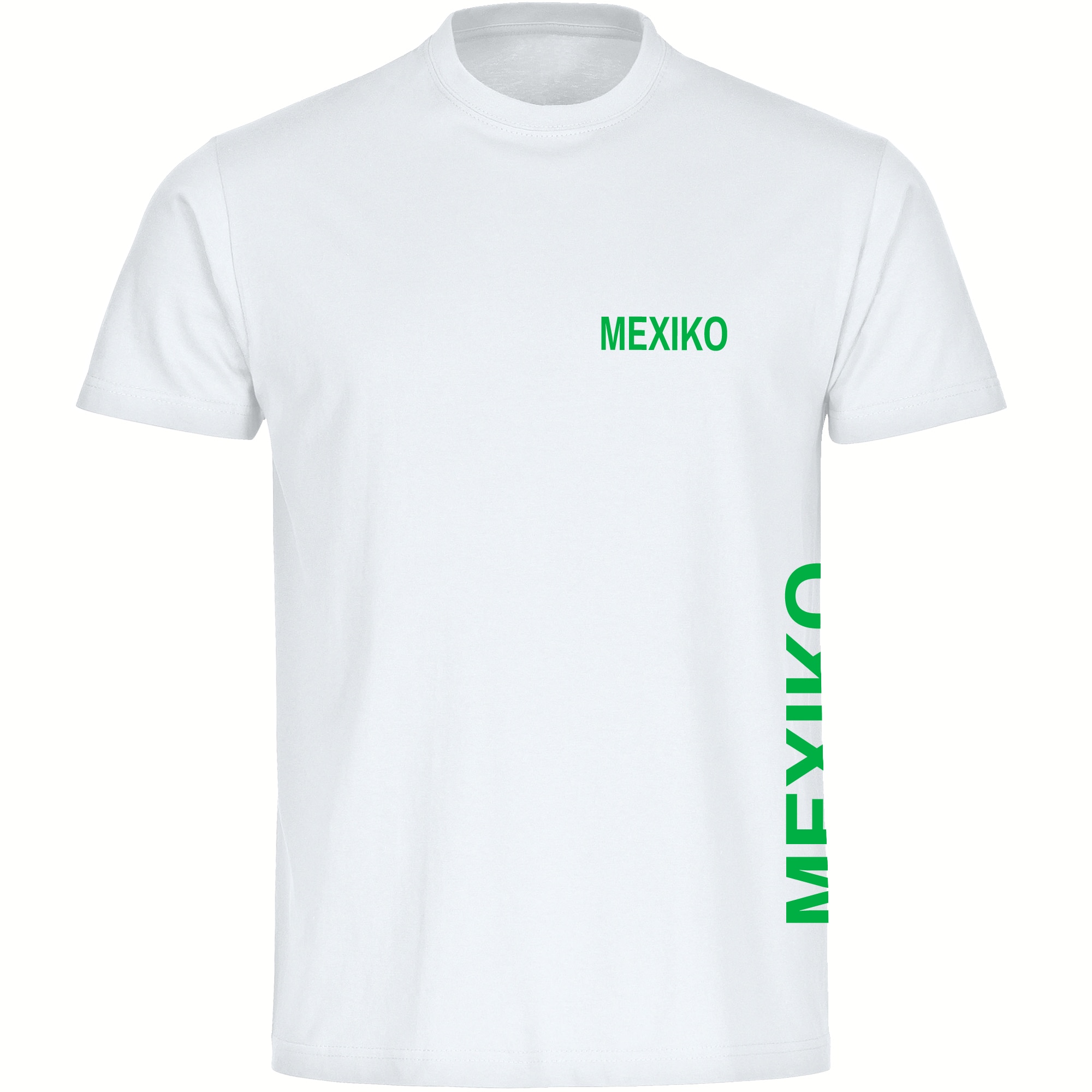 multifanshop Herren T-Shirt - Mexiko - Brust & Seite - Druck gr&uuml;n - M&auml;nner - Bild 1