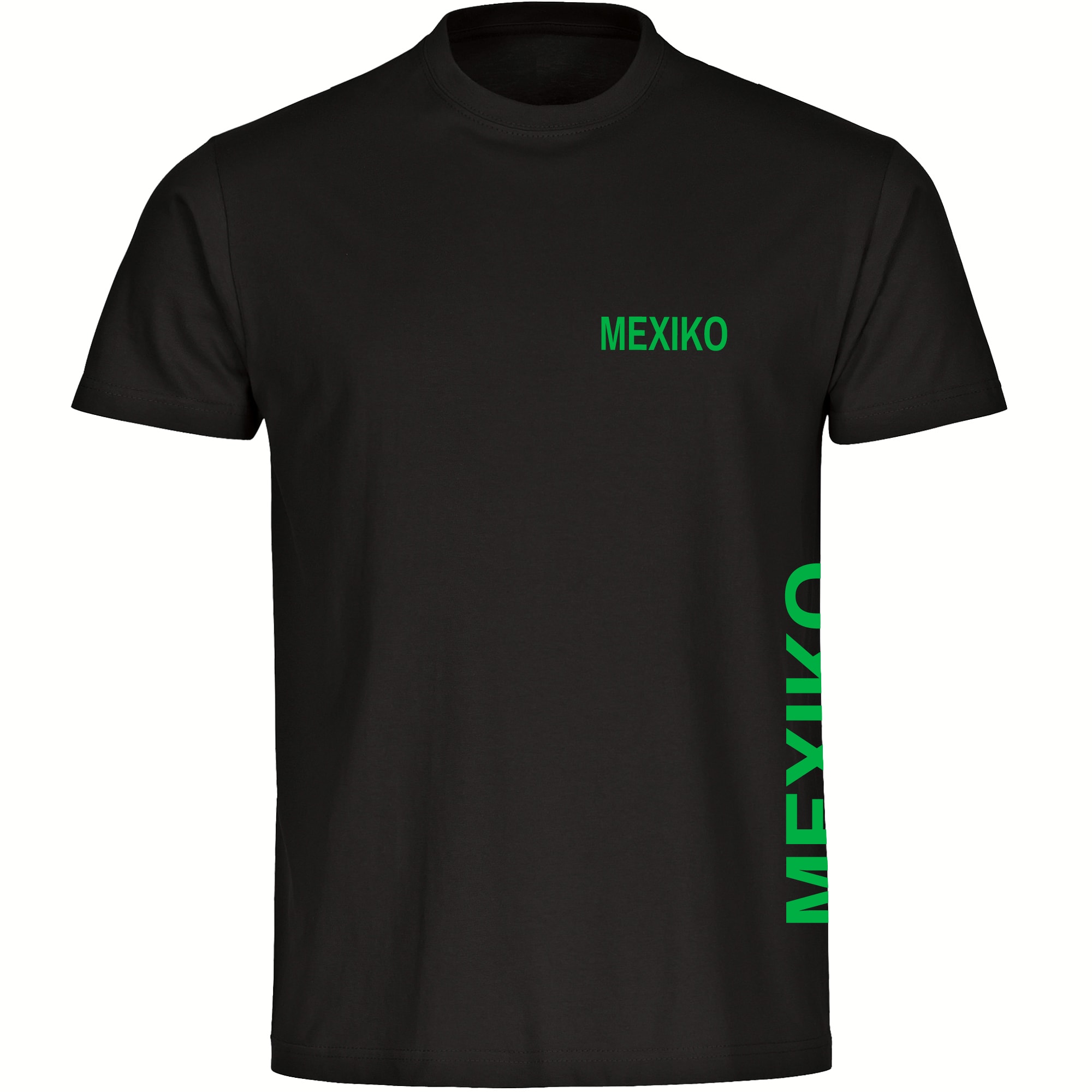 multifanshop Kinder T-Shirt - Mexiko - Brust & Seite - Druck gr&uuml;n - Kind - Bild 1