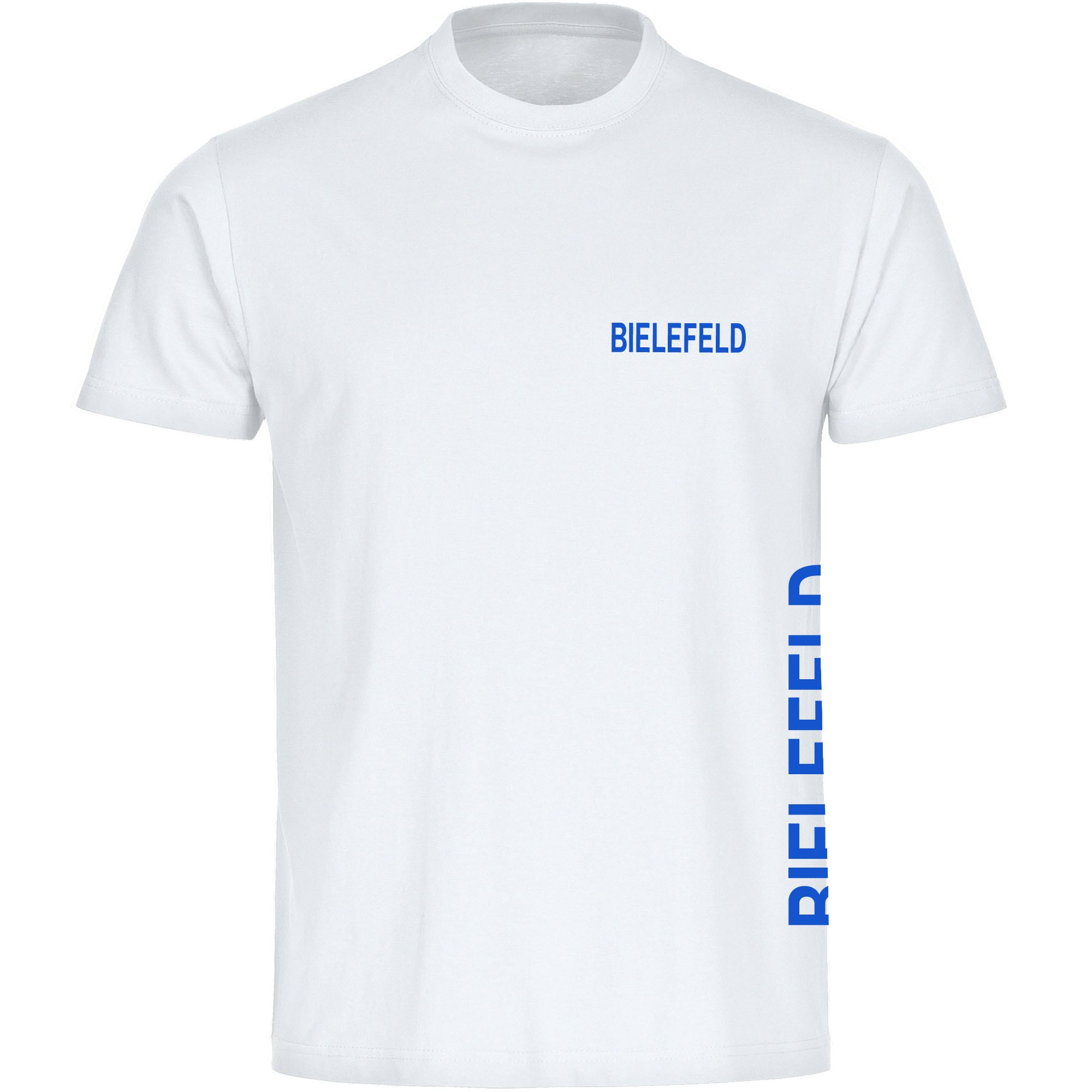 multifanshop Herren T-Shirt - Bielefeld - Brust & Seite - Druck blau - M&auml;nner - Bild 1