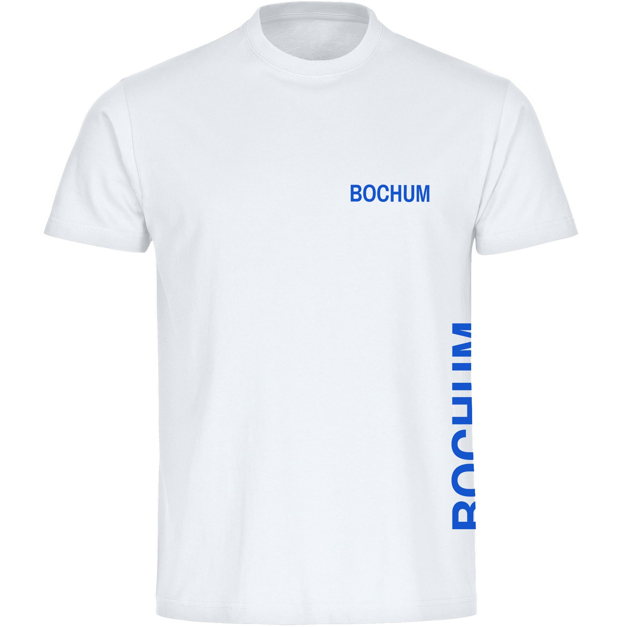 multifanshop Herren T-Shirt - Bochum - Brust & Seite - Druck blau - M&auml;nner - Bild 1