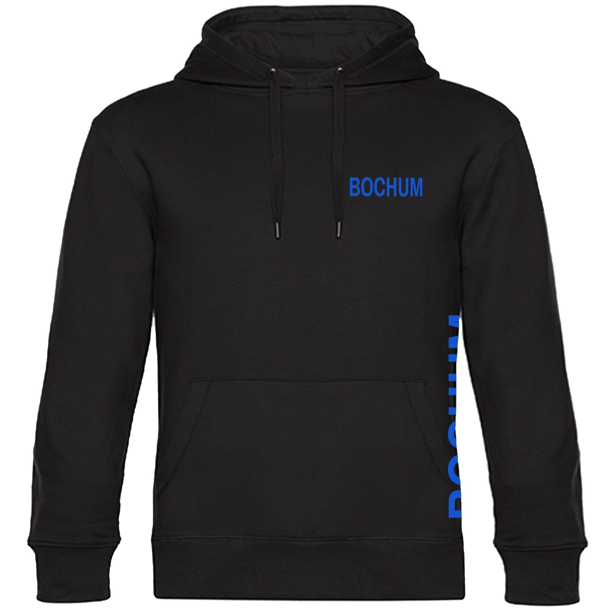 multifanshop Kapuzen Sweatshirt - Bochum - Brust & Seite - Druck blau - Hoodie - Bild 1
