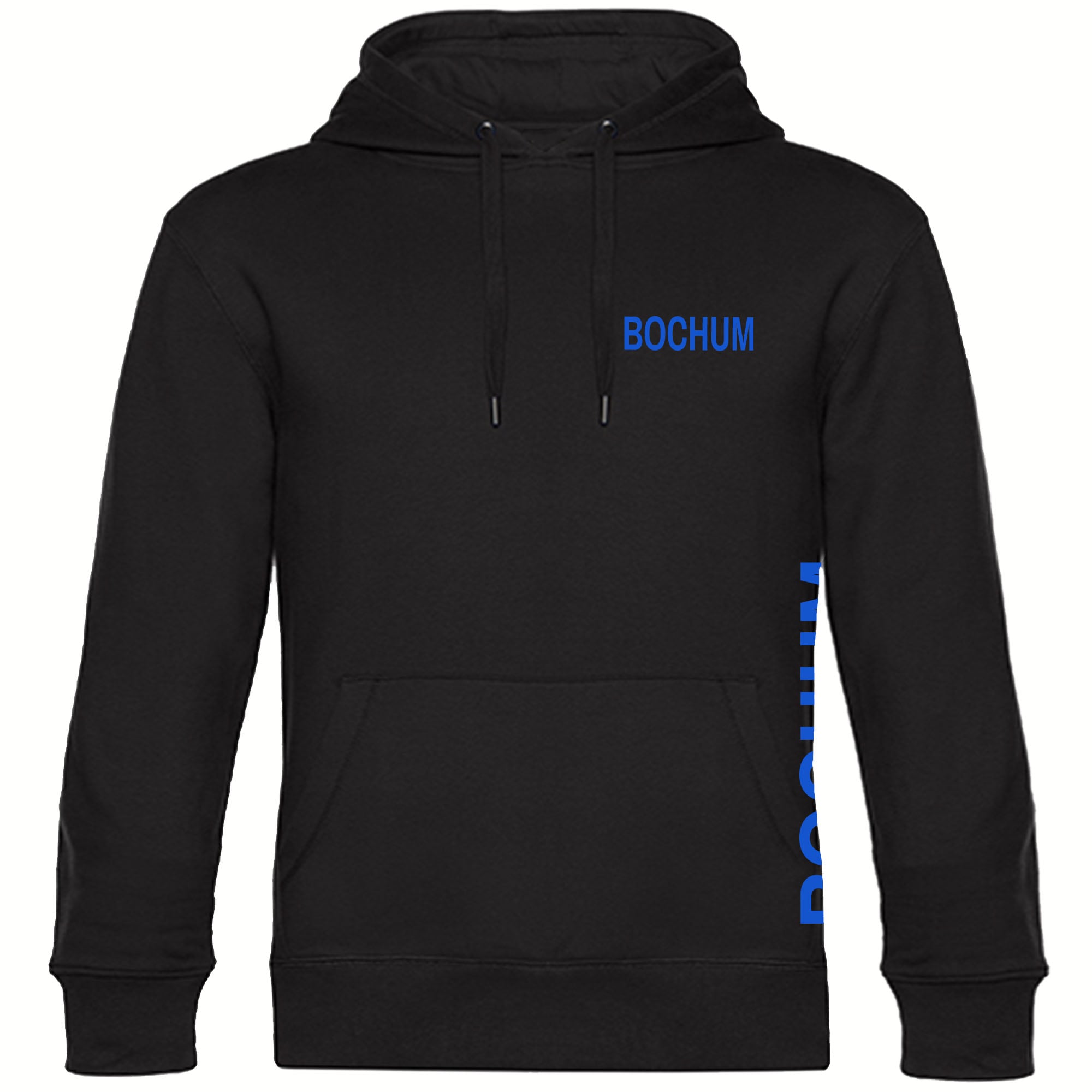 multifanshop Kapuzen Sweatshirt - Bochum - Brust & Seite - Druck blau - Hoodie - Bild 1