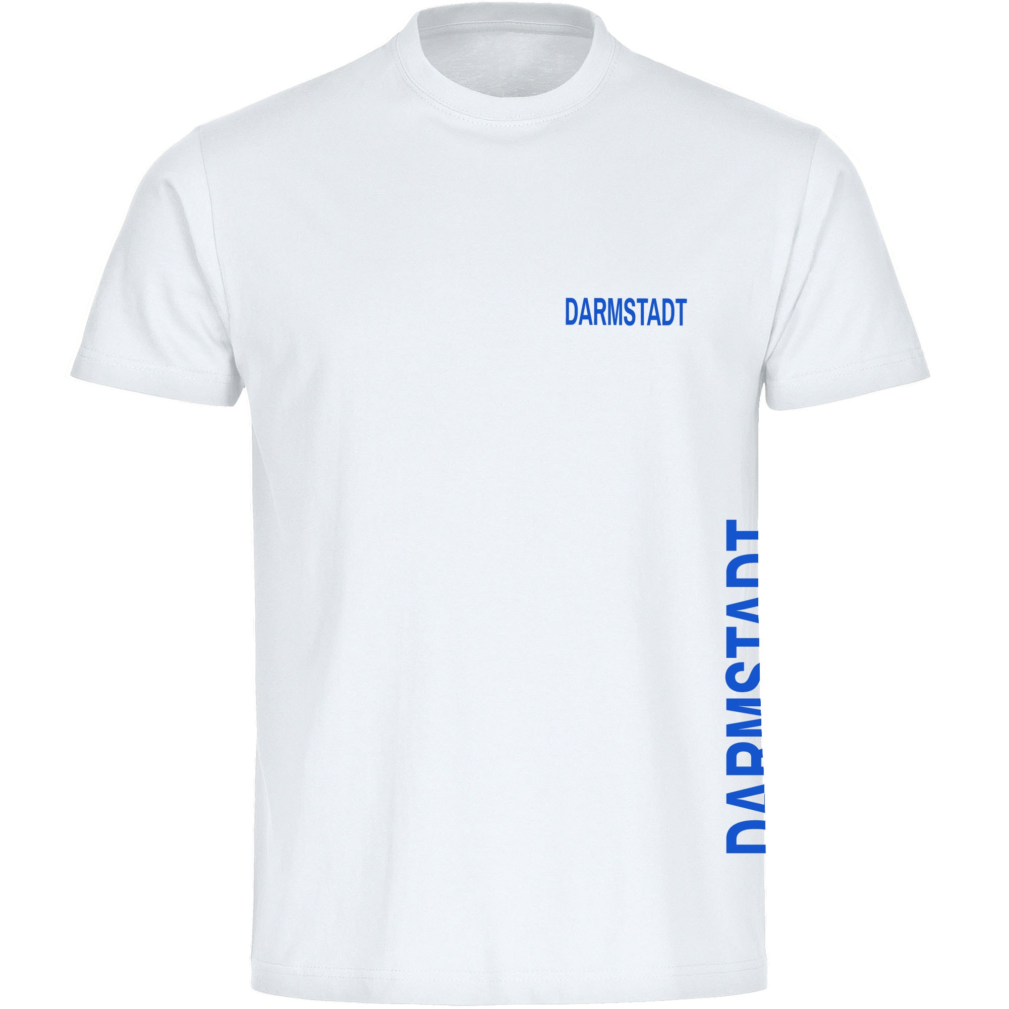 multifanshop Herren T-Shirt - Darmstadt - Brust & Seite - Druck blau - M&auml;nner - Bild 1