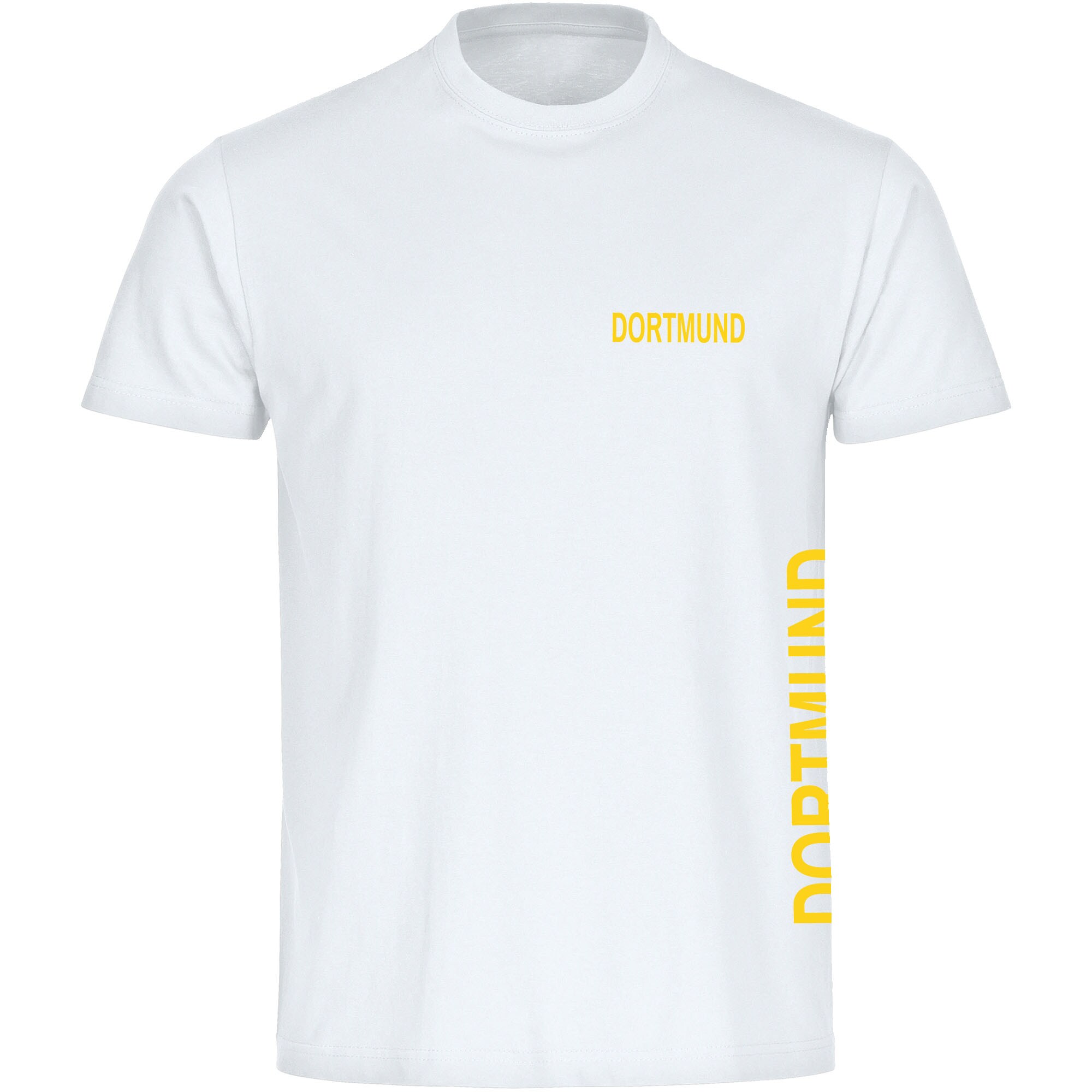 multifanshop Herren T-Shirt - Dortmund - Brust & Seite - Druck gelb - M&auml;nner - Bild 1