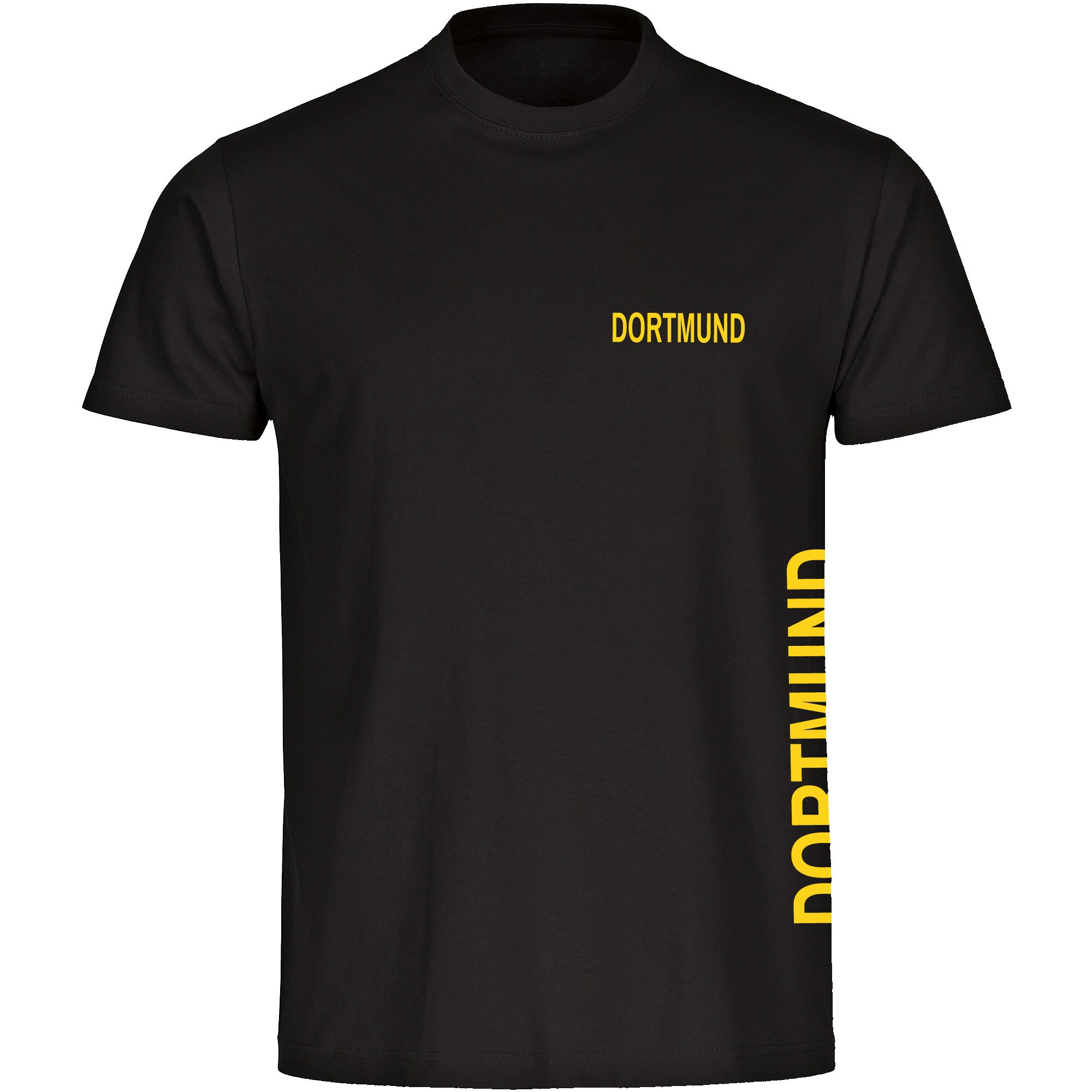 multifanshop Herren T-Shirt - Dortmund - Brust & Seite - Druck gelb - M&auml;nner - Bild 1