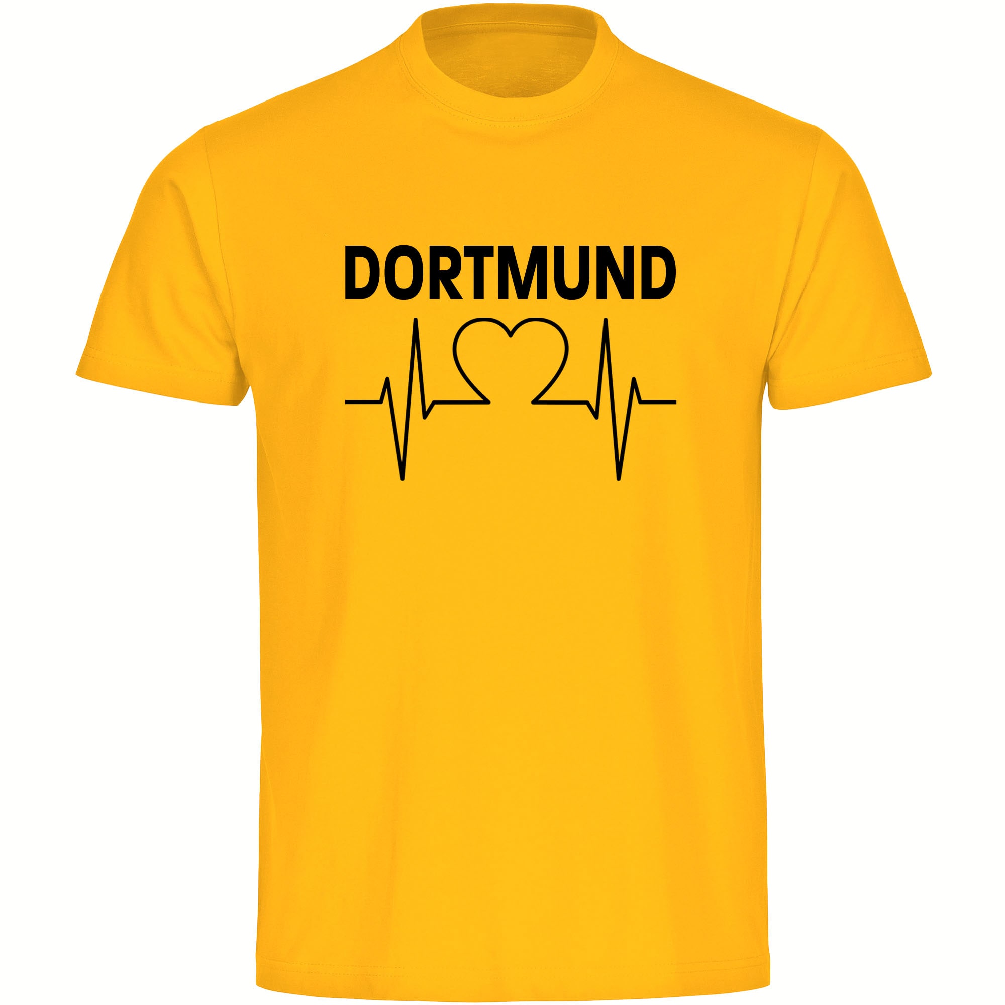 multifanshop Herren T-Shirt - Dortmund - Herzschlag - Druck schwarz - M&auml;nner - Bild 1