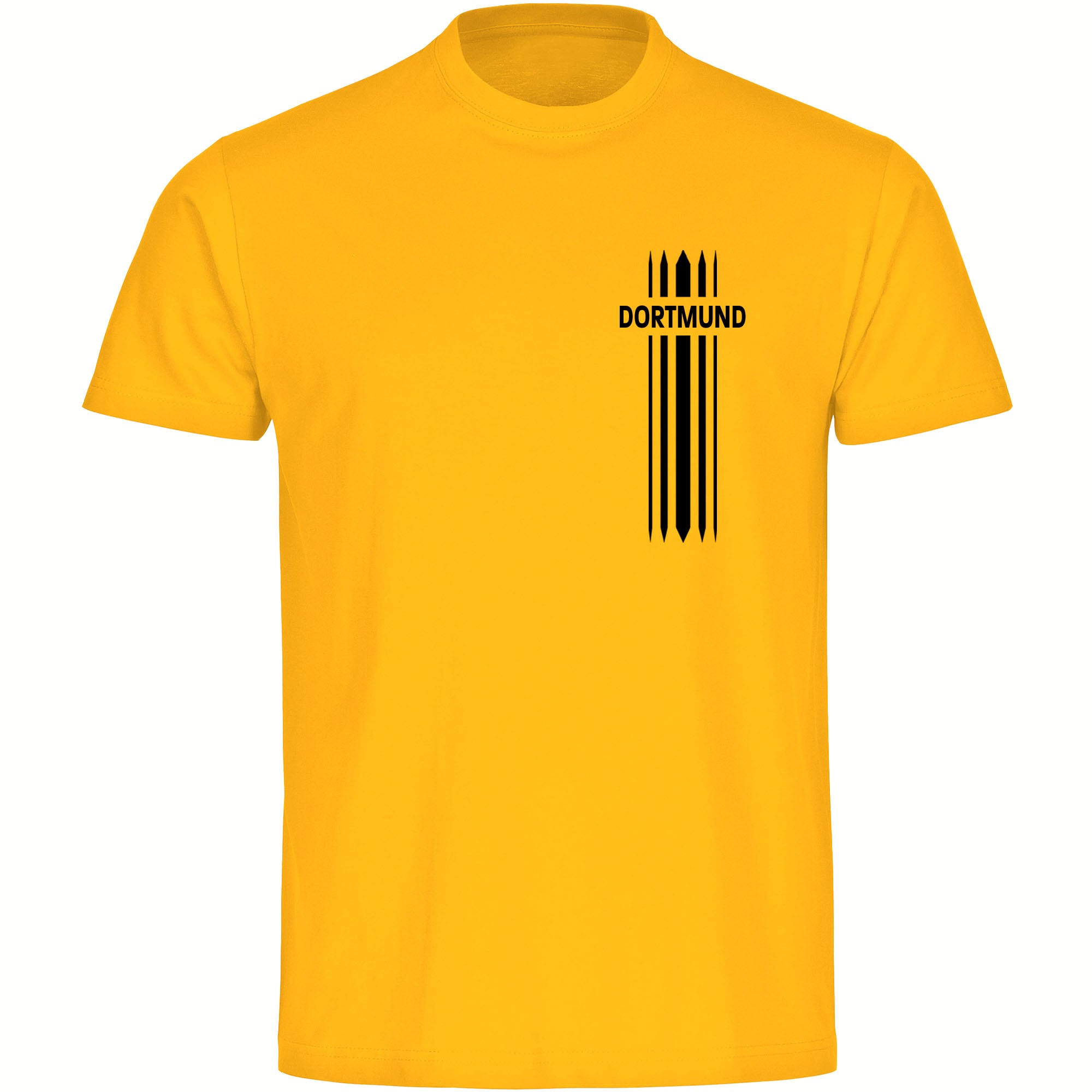 multifanshop Herren T-Shirt - Dortmund - Streifen - Druck schwarz - M&auml;nner - Bild 1