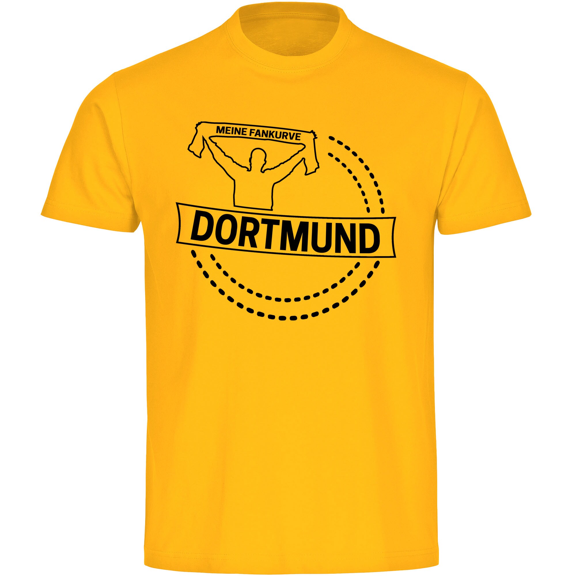 multifanshop Herren T-Shirt - Dortmund - Meine Fankurve - Druck schwarz - M&auml;nner - Bild 1