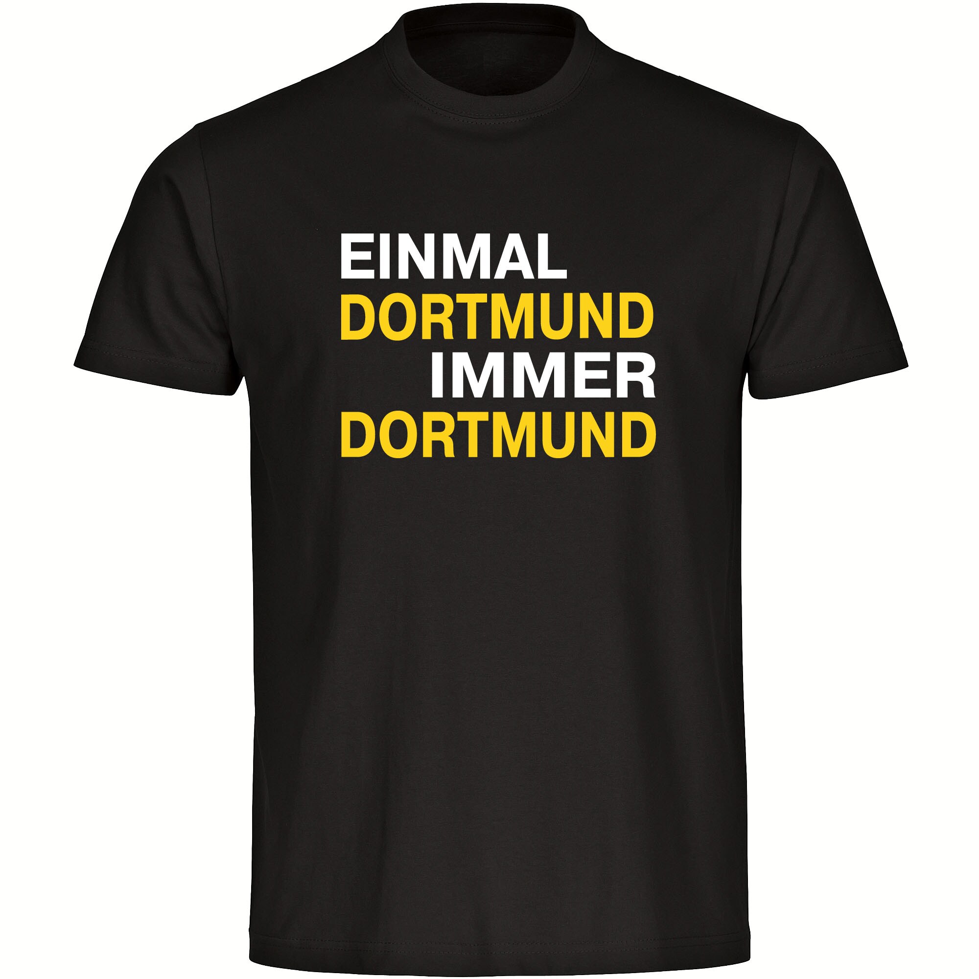 multifanshop Herren T-Shirt - Dortmund - Einmal Immer - Druck gelb - M&auml;nner - Bild 1
