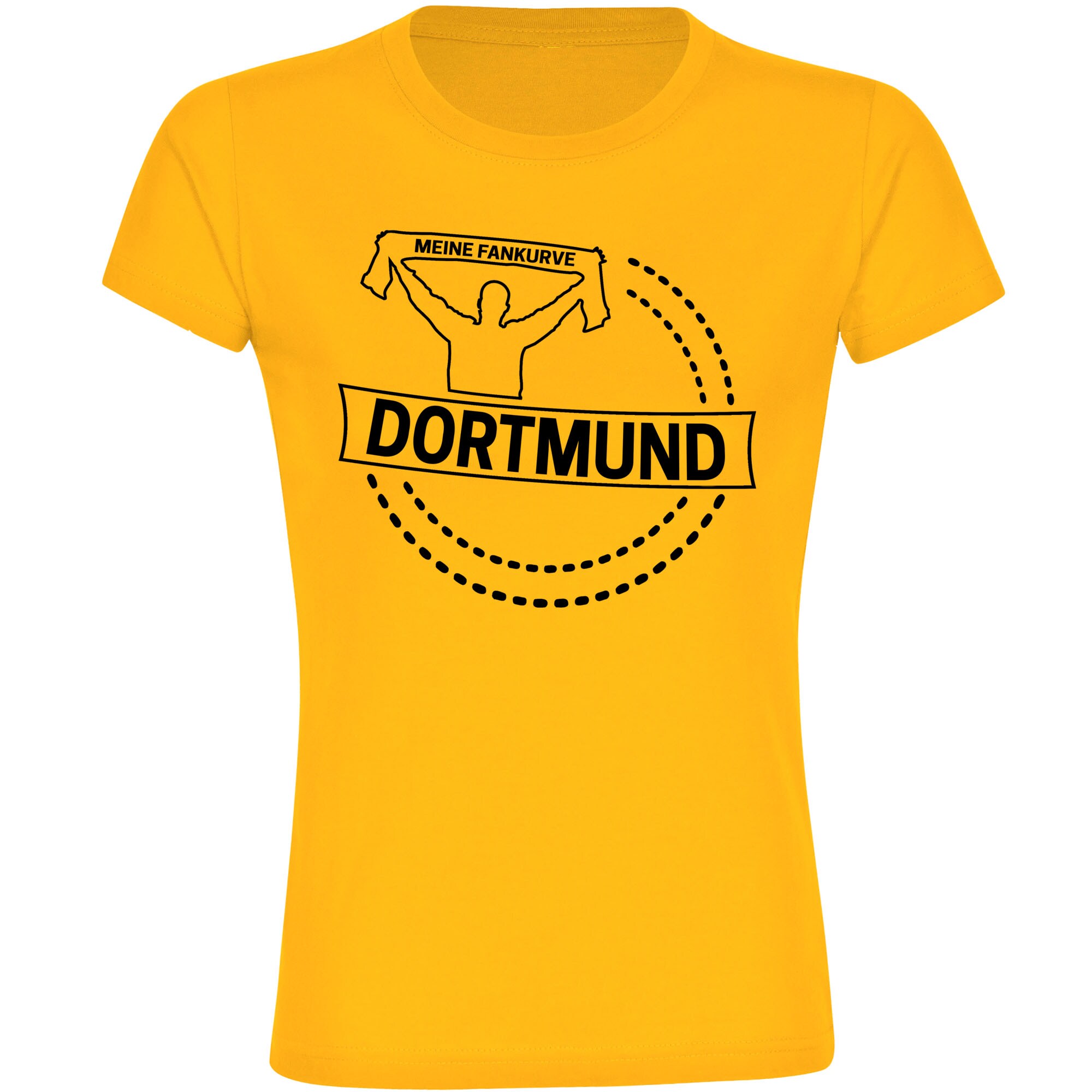 multifanshop Damen T-Shirt - Dortmund - Meine Fankurve - Druck schwarz - Frauen - Bild 1