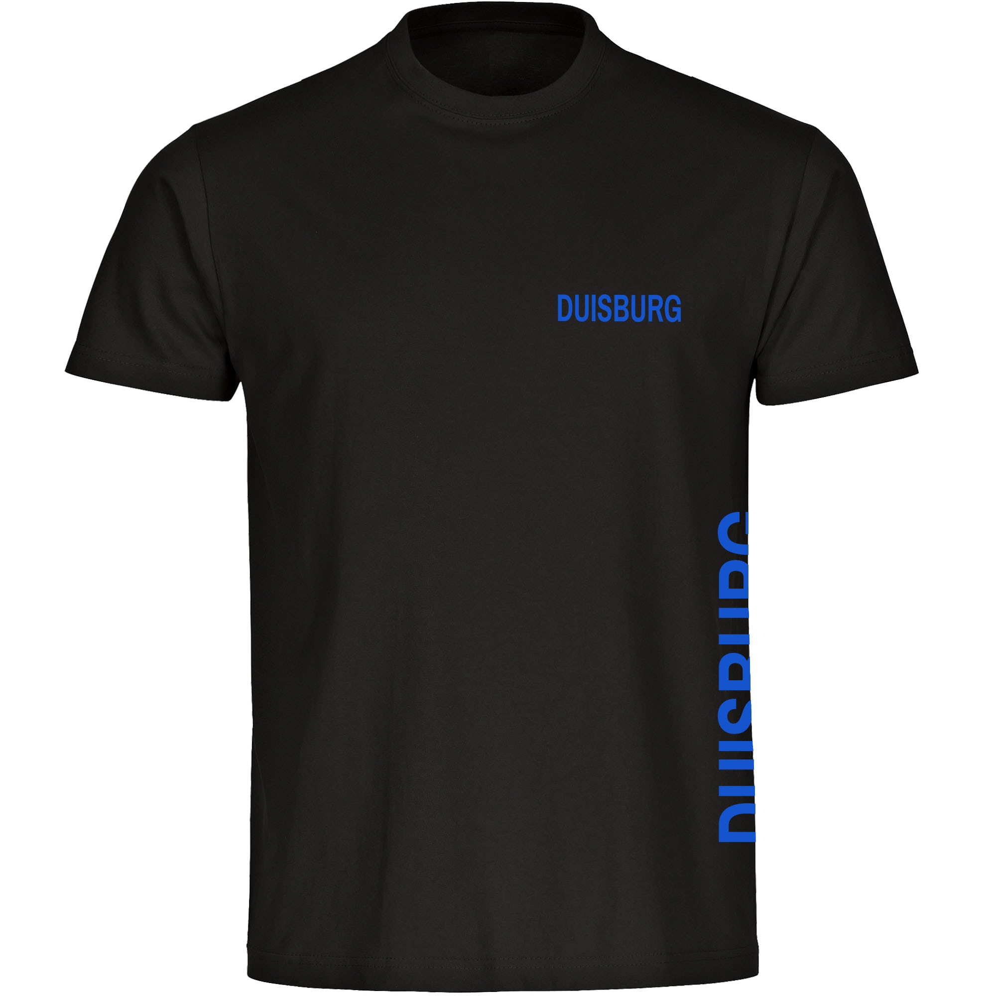 multifanshop Herren T-Shirt - Duisburg - Brust & Seite - Druck blau - M&auml;nner - Bild 1