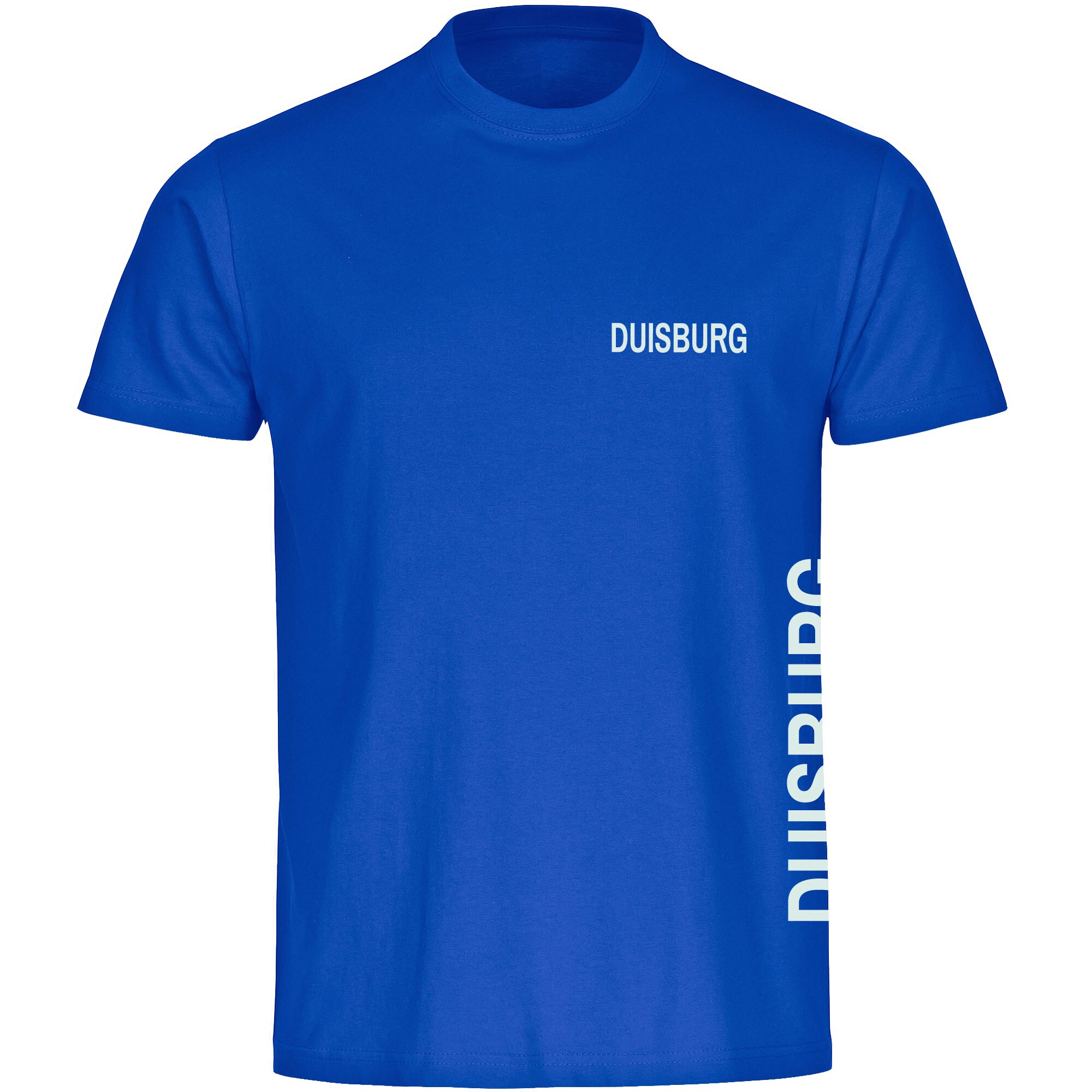 multifanshop Herren T-Shirt - Duisburg - Brust & Seite - Druck wei&szlig; - M&auml;nner - Bild 1