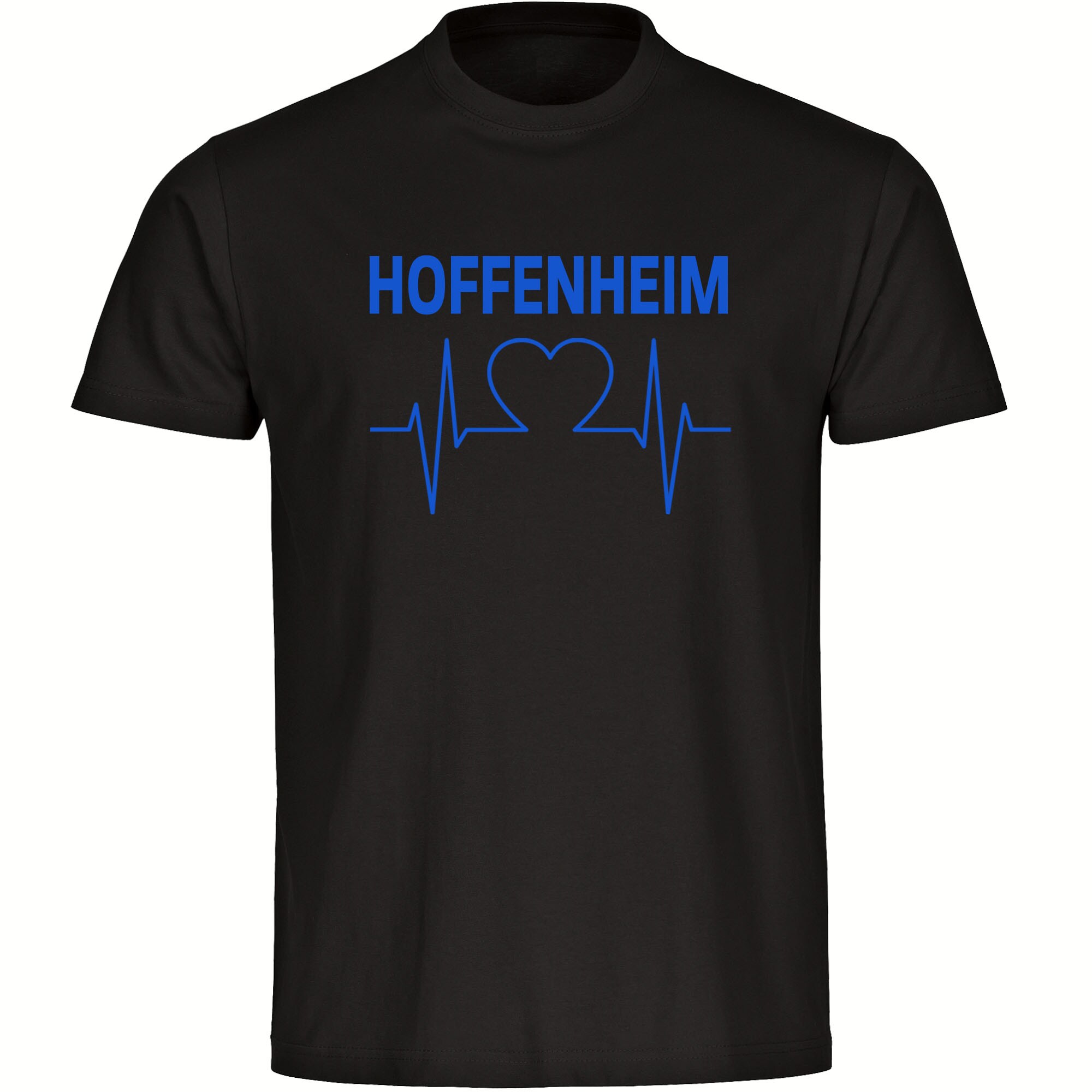 multifanshop Herren T-Shirt - Hoffenheim - Herzschlag - Druck blau - M&auml;nner - Bild 1