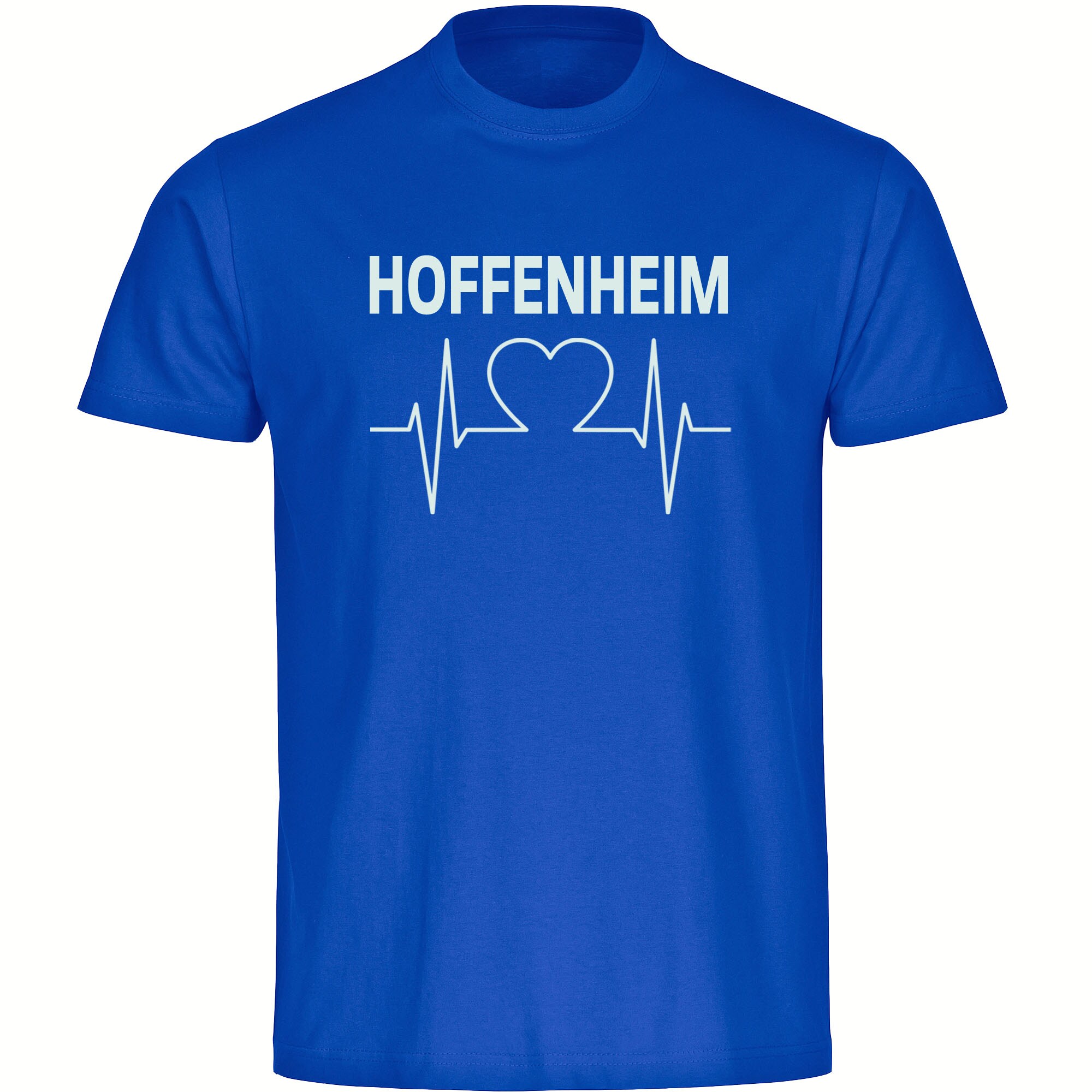 multifanshop Herren T-Shirt - Hoffenheim - Herzschlag - Druck wei&szlig; - M&auml;nner - Bild 1