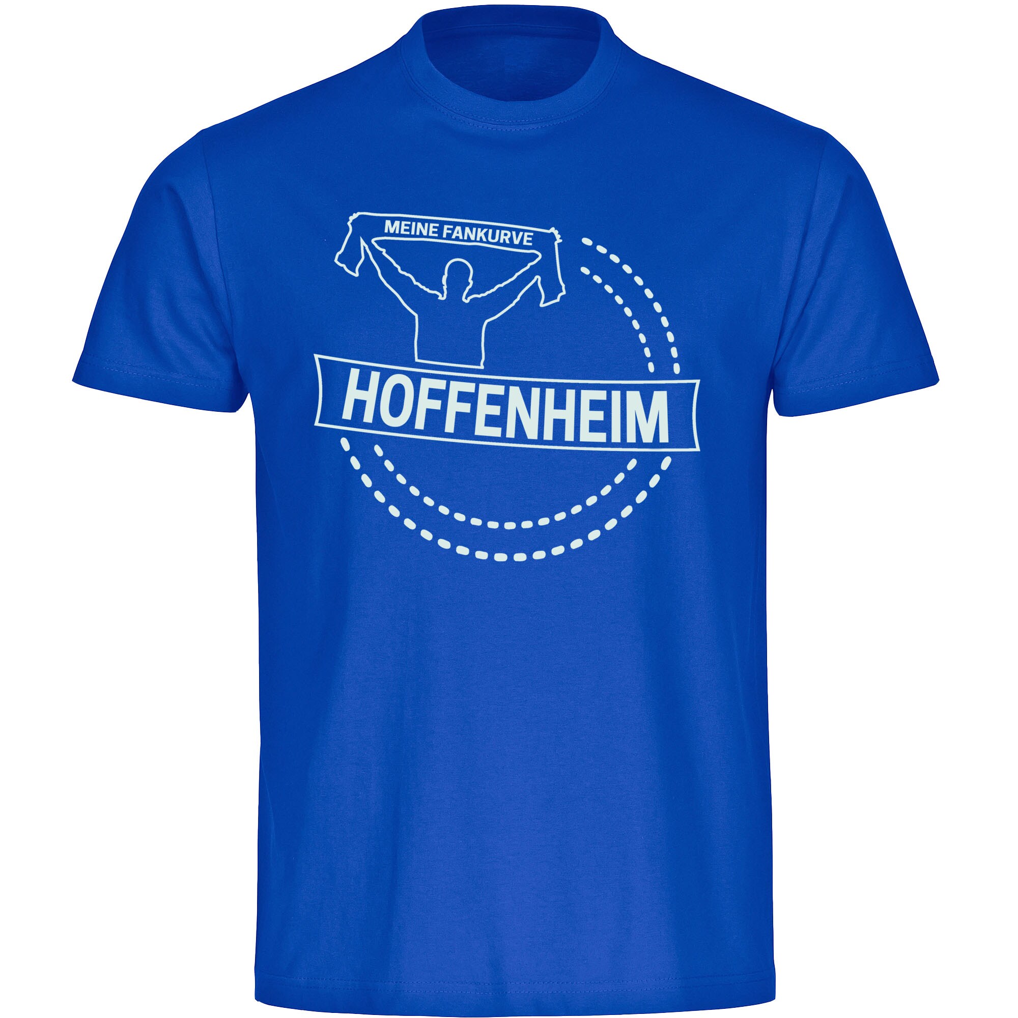 multifanshop Herren T-Shirt - Hoffenheim - Meine Fankurve - Druck wei&szlig; - M&auml;nner - Bild 1