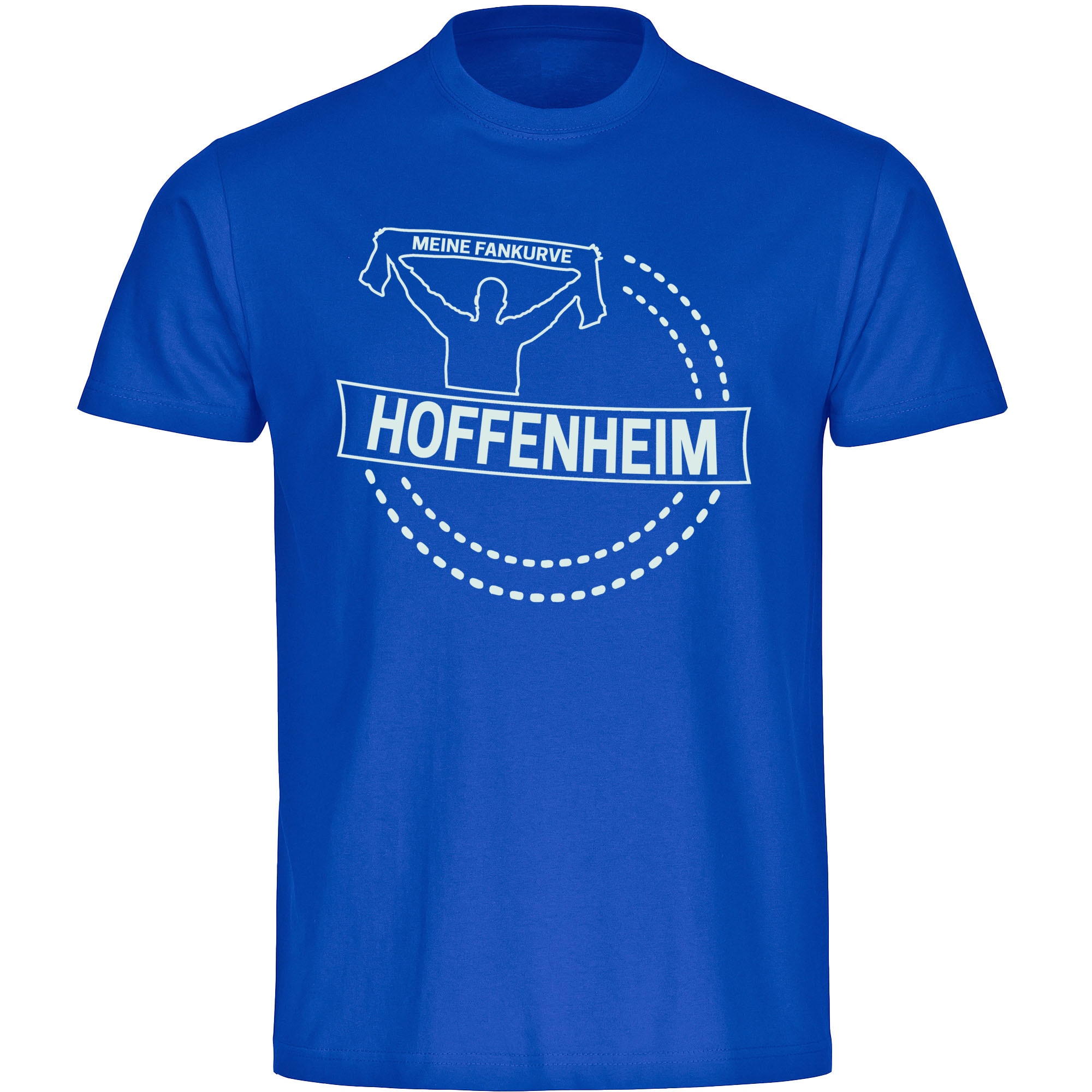 multifanshop Herren T-Shirt - Hoffenheim - Meine Fankurve - Druck wei&szlig; - M&auml;nner - Bild 1