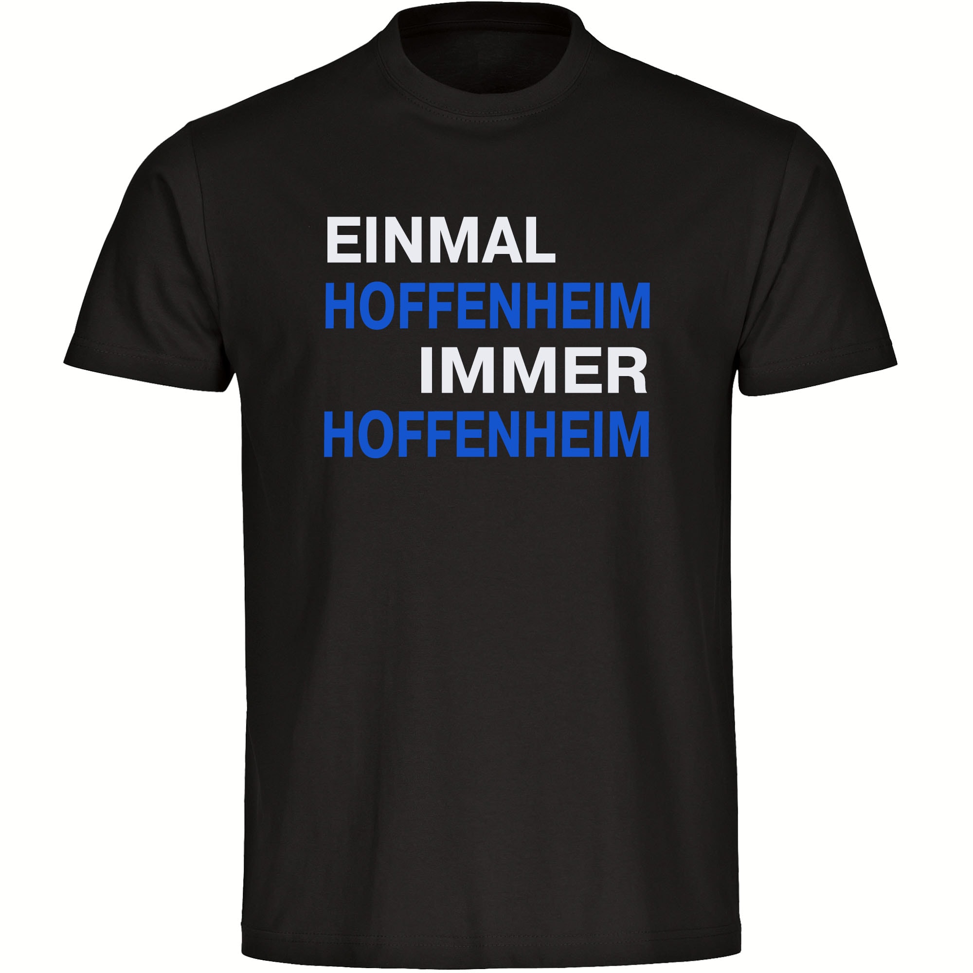 multifanshop Herren T-Shirt - Hoffenheim - Einmal Immer - Druck blau - M&auml;nner - Bild 1