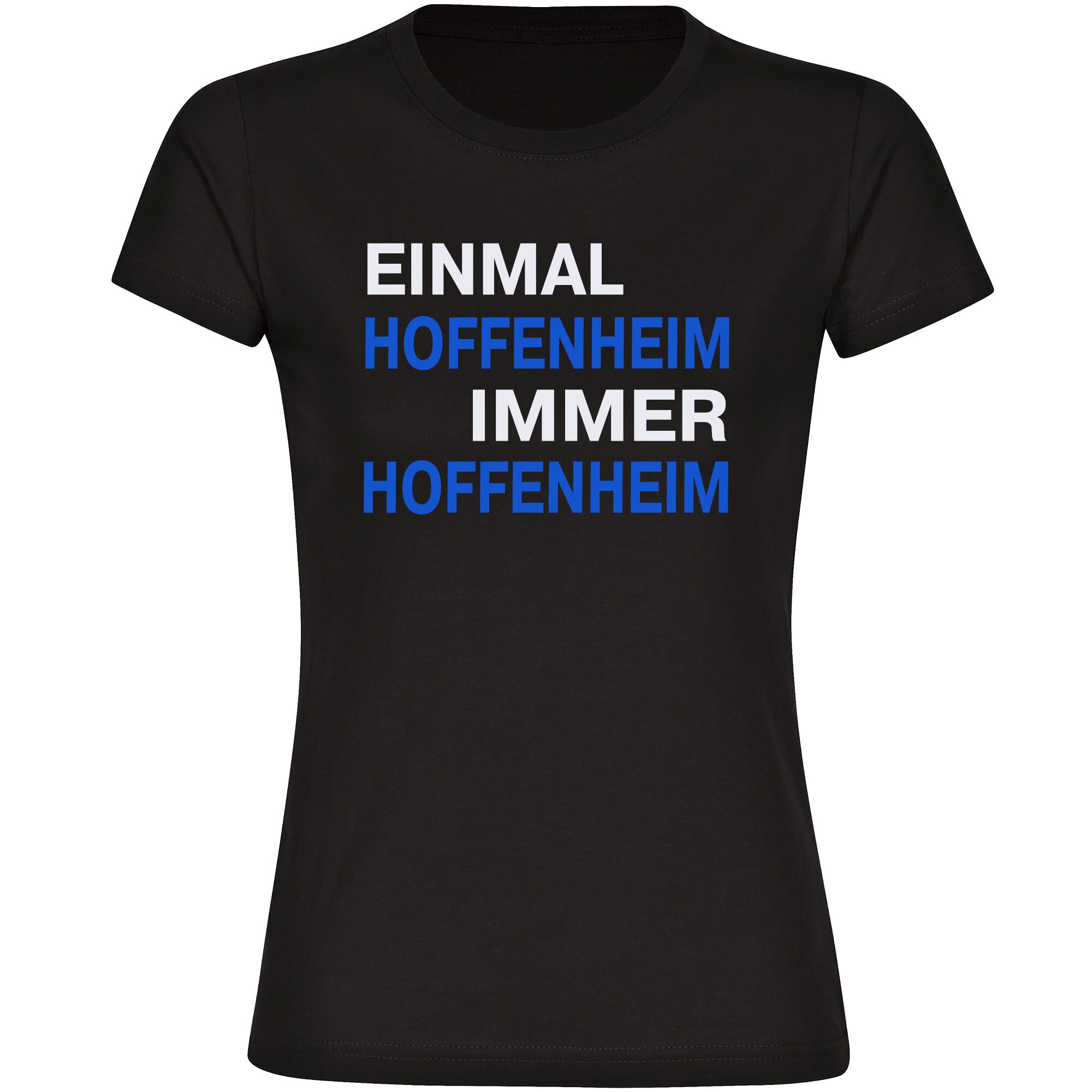 multifanshop Damen T-Shirt - Hoffenheim - Einmal Immer - Druck blau - Frauen - Bild 1