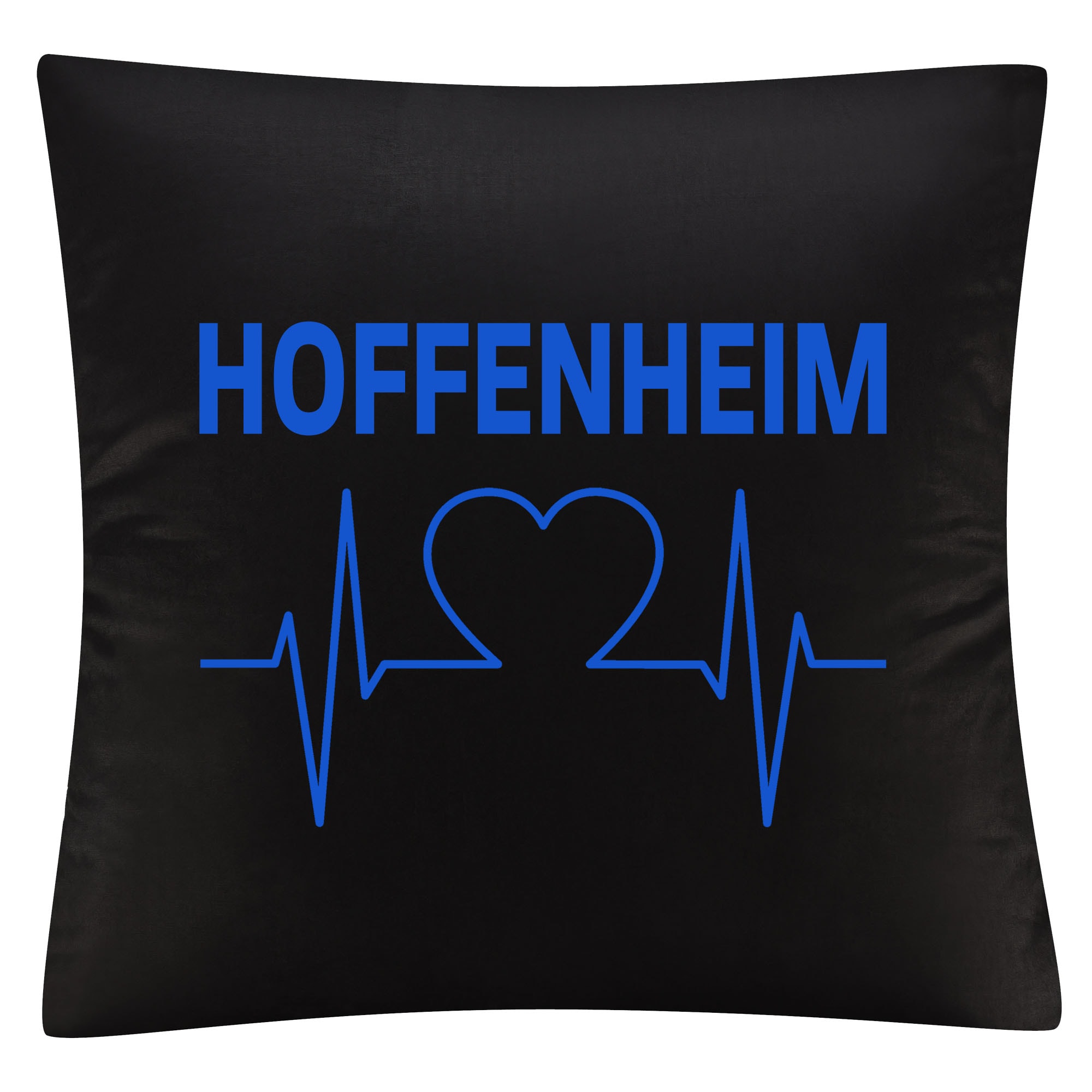 multifanshop Kissenbezug - Hoffenheim - Herzschlag - Druck blau - Kissen - Bild 1