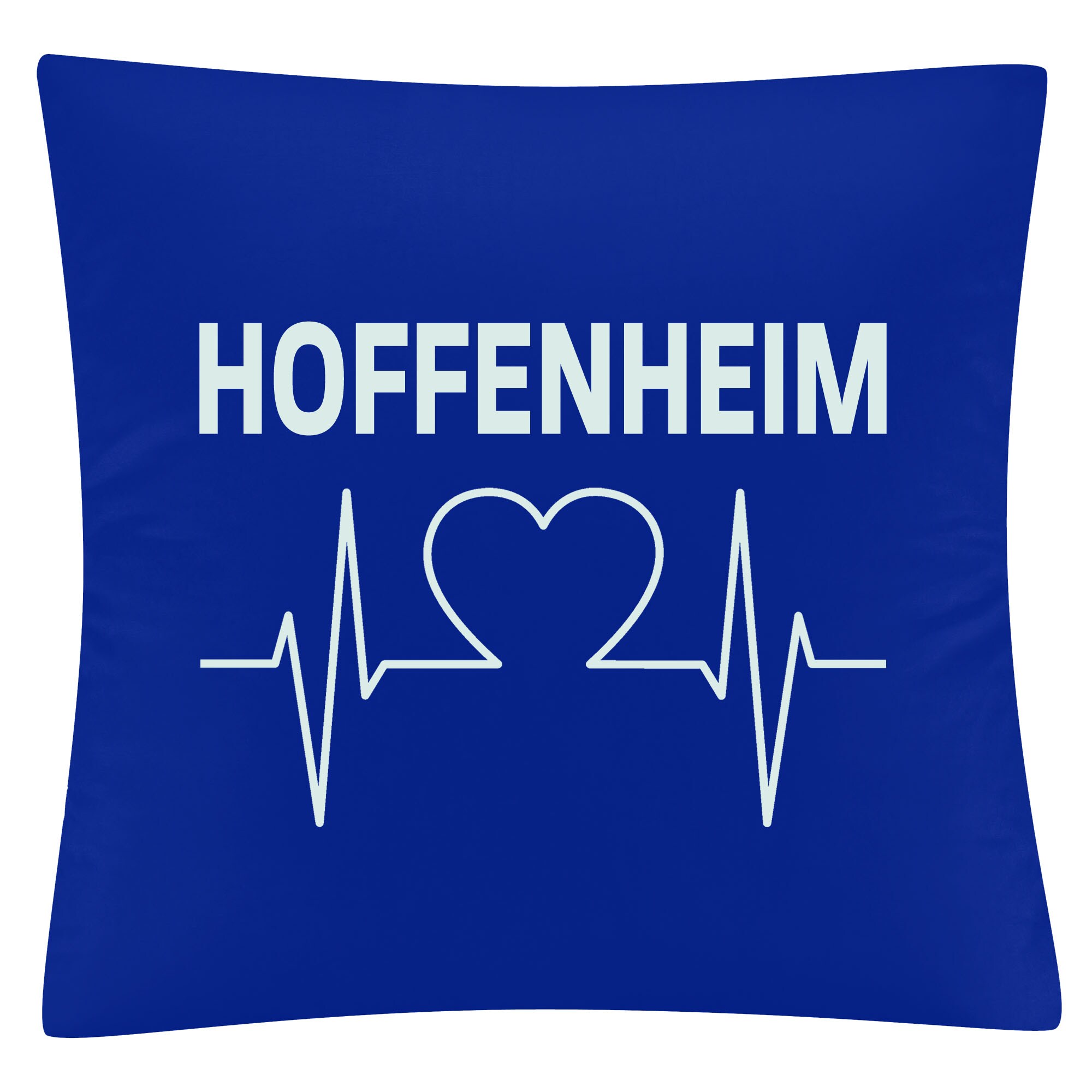 multifanshop Kissenbezug - Hoffenheim - Herzschlag - Druck wei&szlig; - Kissen - Bild 1