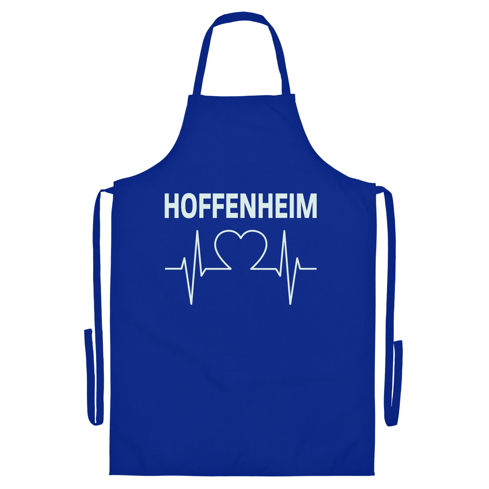 multifanshop Grillsch&uuml;rze - Hoffenheim - Herzschlag - Druck wei&szlig; - Sch&uuml;rze - Bild 1