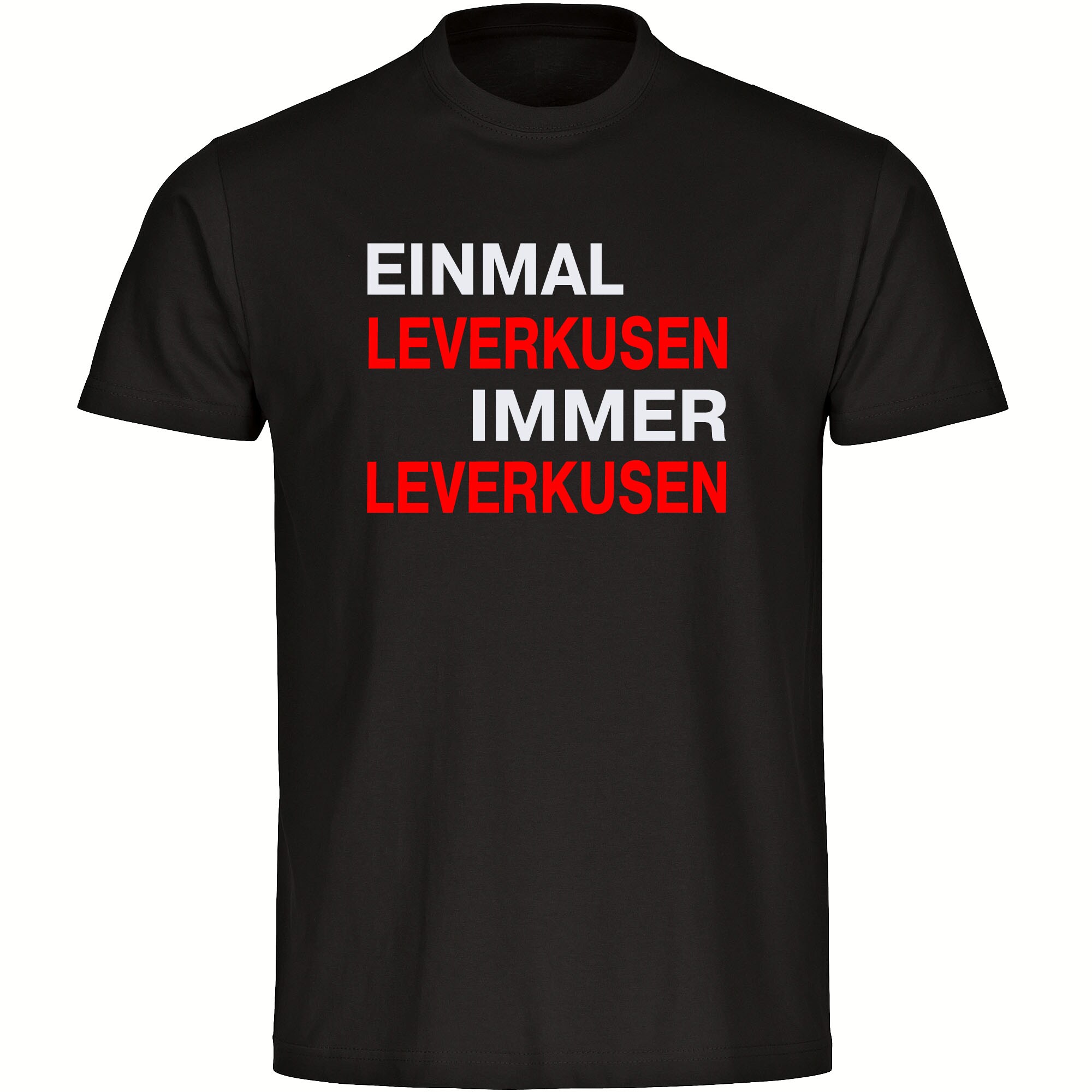 multifanshop Herren T-Shirt - Leverkusen - Einmal Immer - Druck rot - M&auml;nner - Bild 1