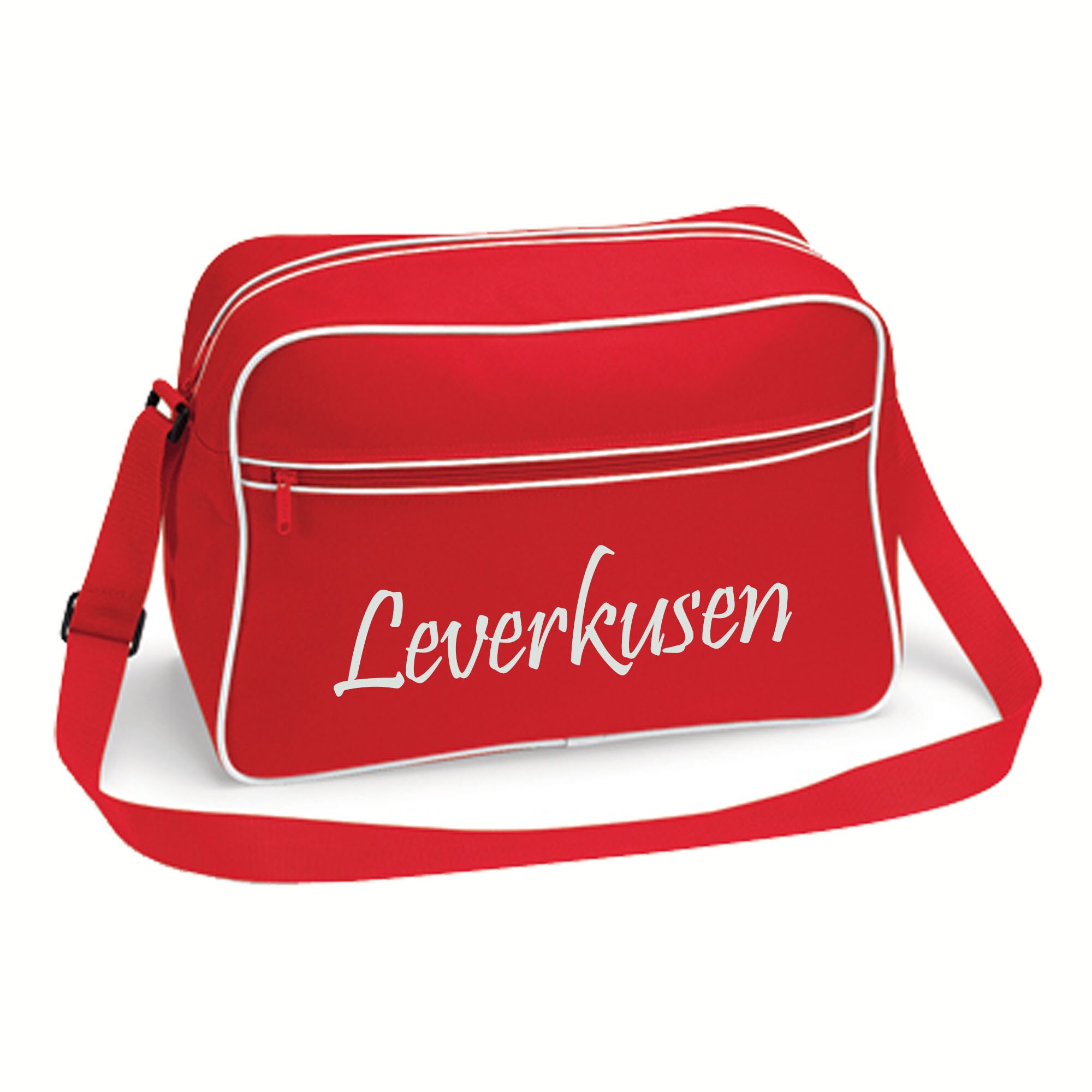 multifanshop Retrotasche - Leverkusen - Schriftzug - Druck wei&szlig; - Tasche - Bild 1