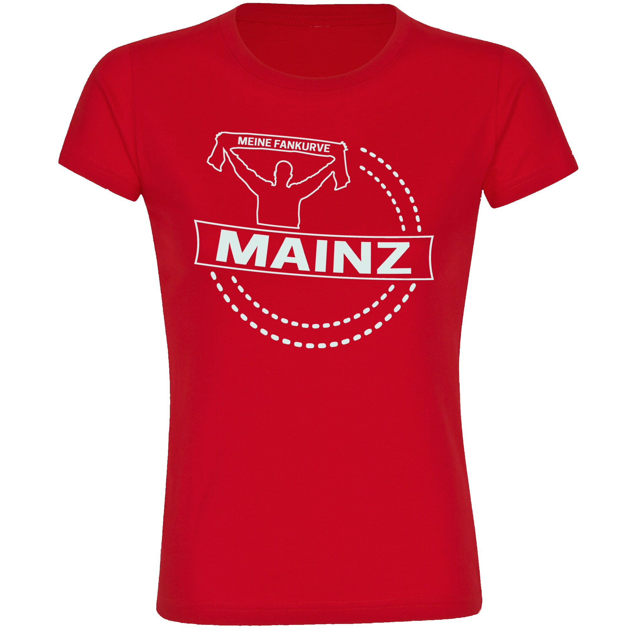 multifanshop Damen T-Shirt - Mainz - Meine Fankurve - Druck wei&szlig; - Frauen - Bild 1