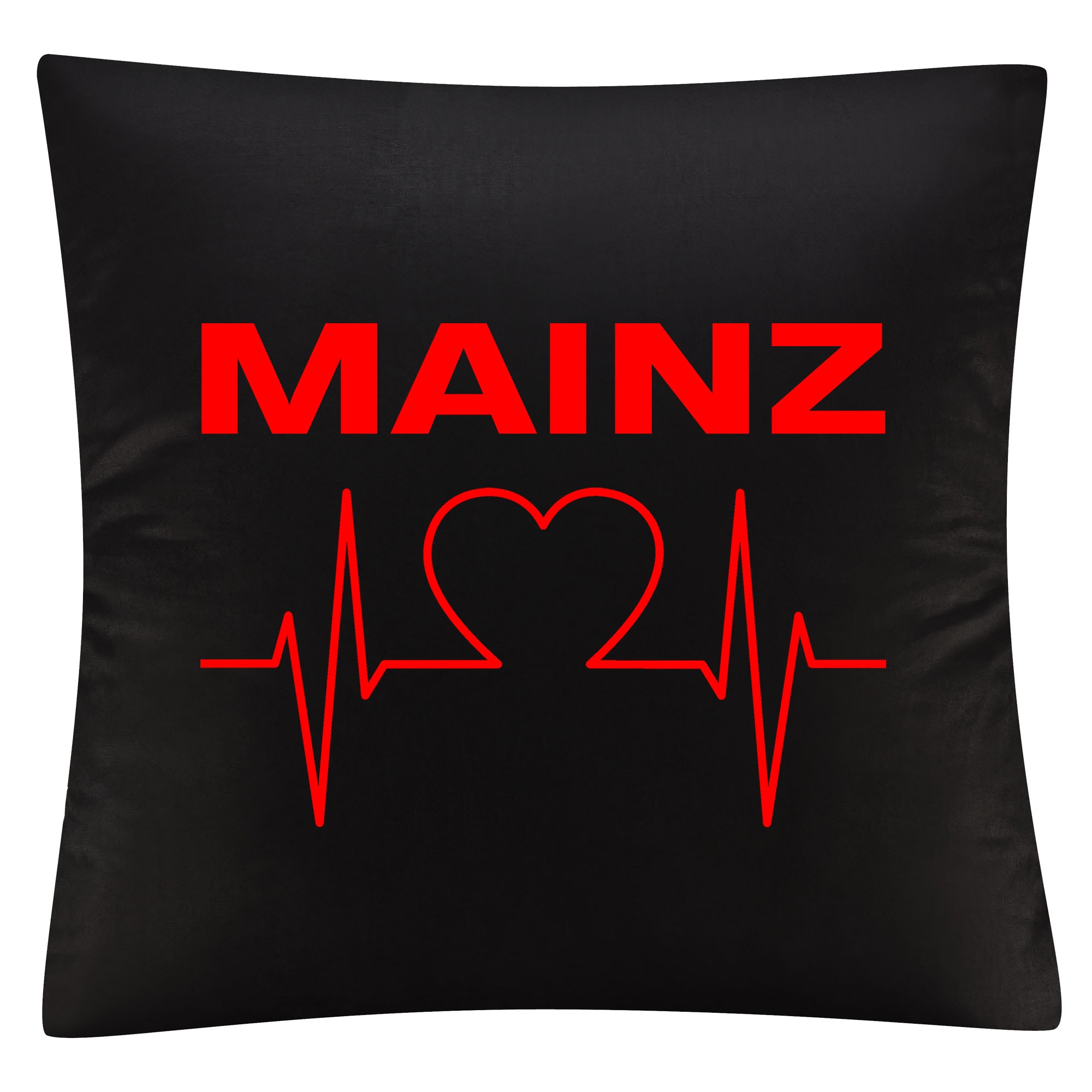 multifanshop Kissenbezug - Mainz - Herzschlag - Druck rot - Kissen - Bild 1