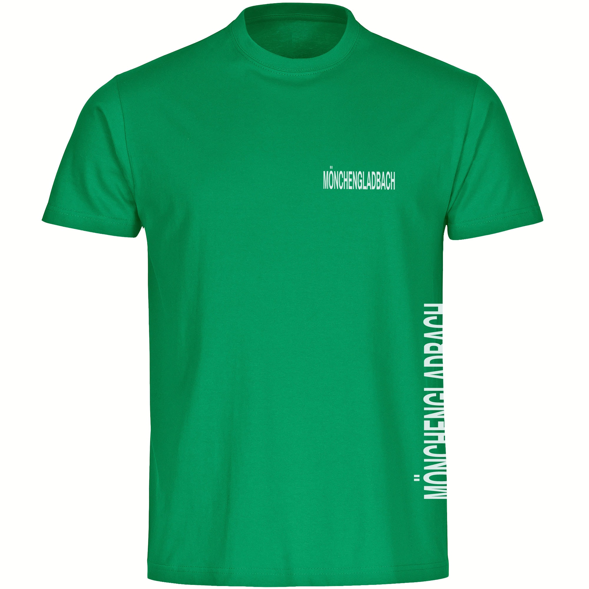multifanshop Herren T-Shirt - M&ouml;nchengladbach - Brust & Seite - Druck wei&szlig; - M&auml;nner - Bild 1