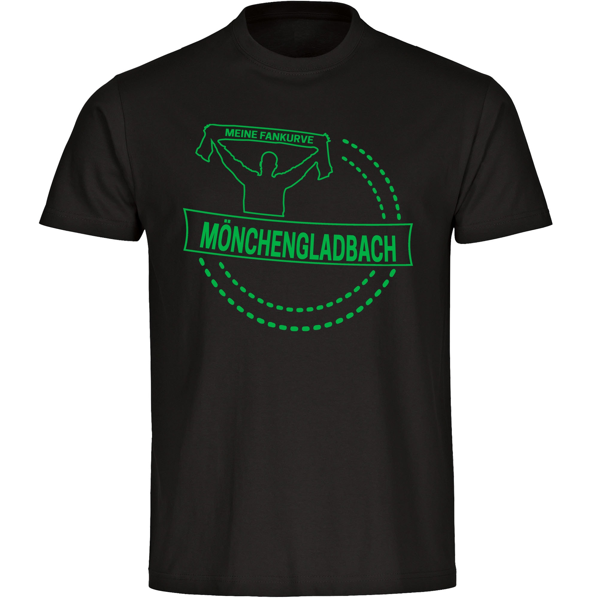 multifanshop Herren T-Shirt - M&ouml;nchengladbach - Meine Fankurve - Druck gr&uuml;n - M&auml;nner - Bild 1