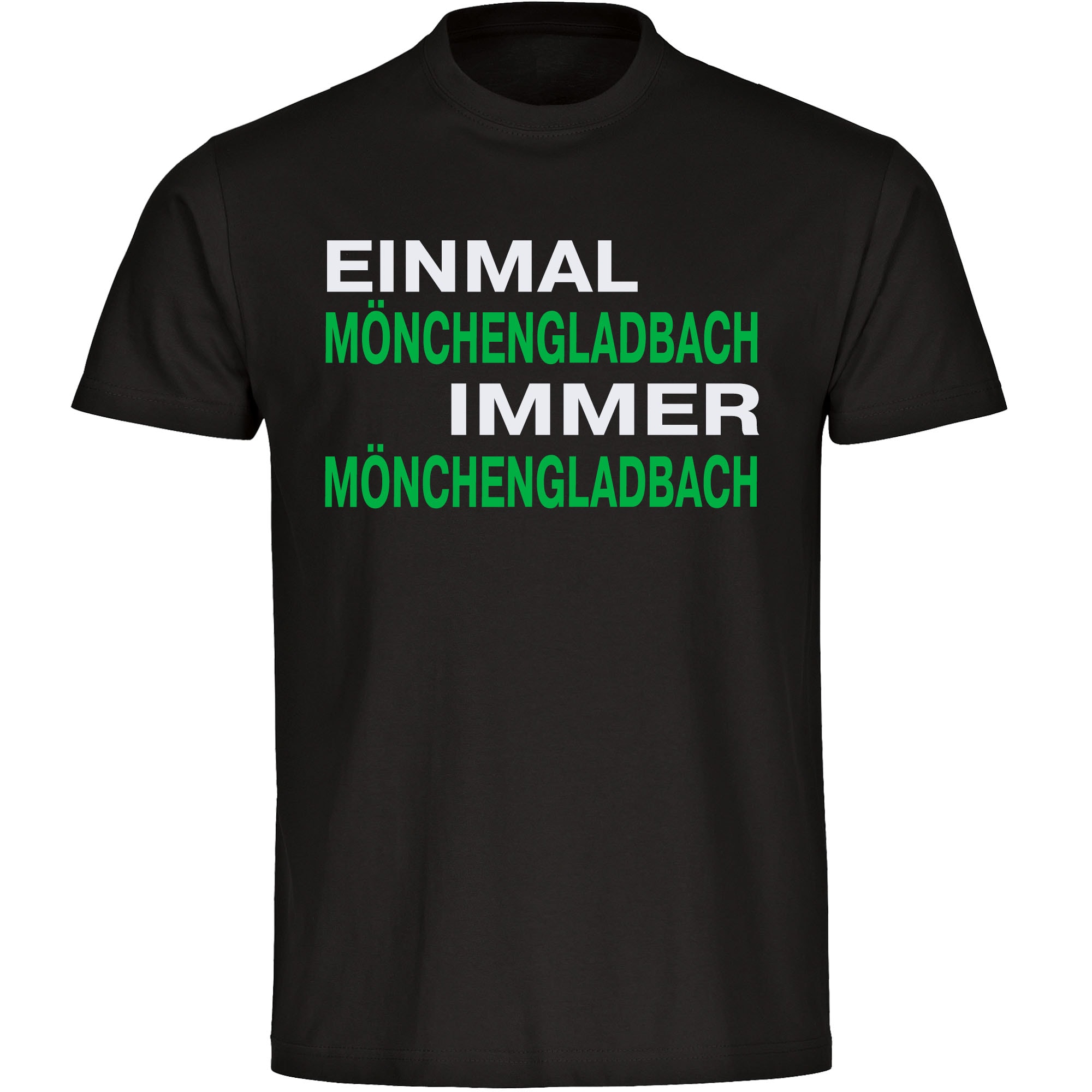 multifanshop Herren T-Shirt - M&ouml;nchengladbach - Einmal Immer - Druck gr&uuml;n - M&auml;nner - Bild 1