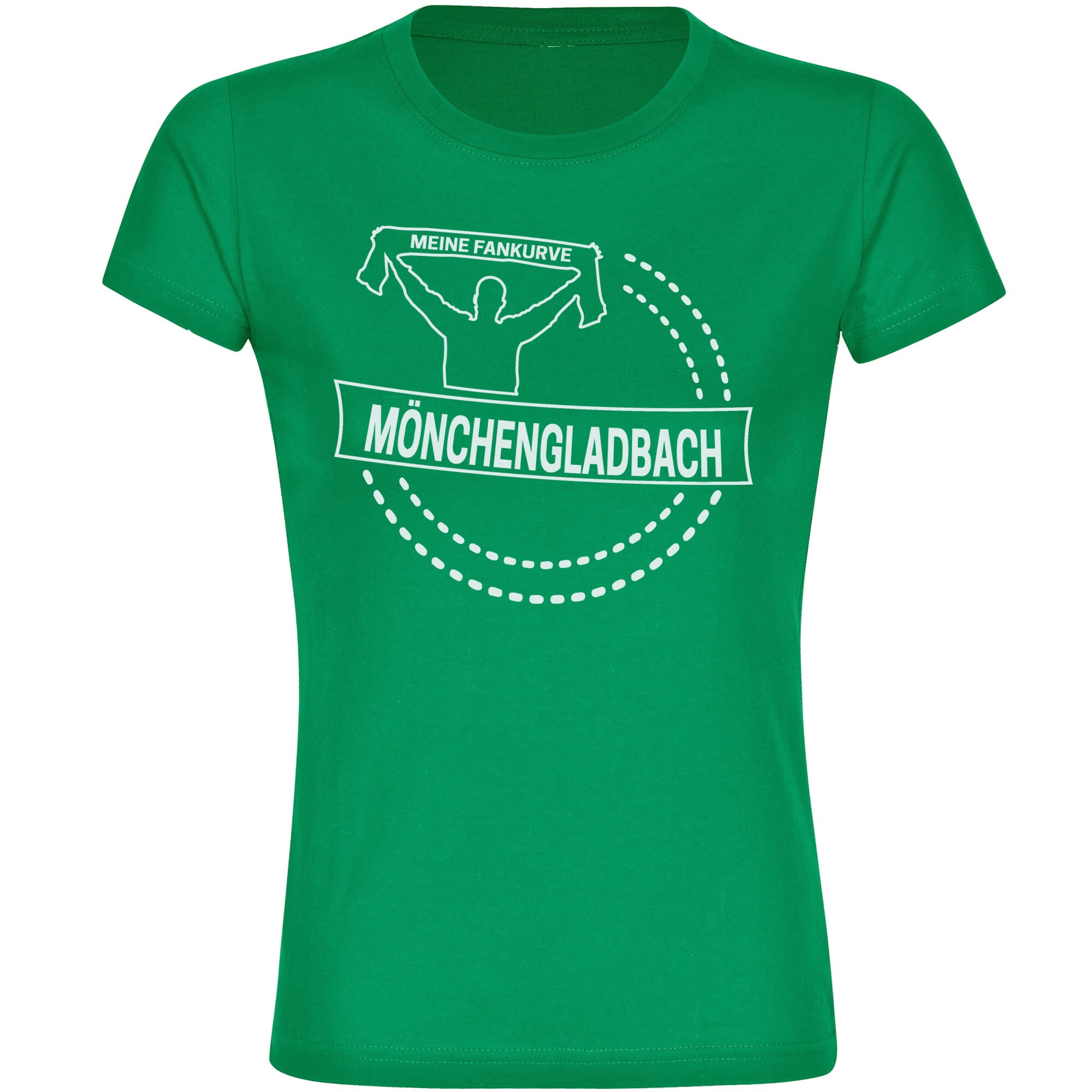 multifanshop Damen T-Shirt - M&ouml;nchengladbach - Meine Fankurve - Druck wei&szlig; - Frauen - Bild 1