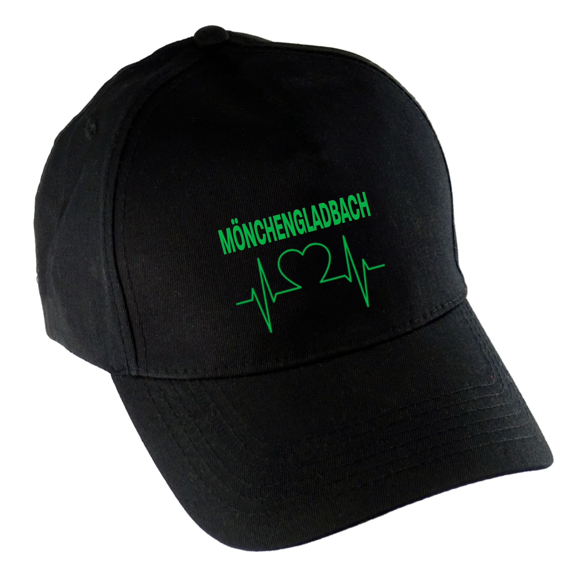 multifanshop Baseballcap - M&ouml;nchengladbach - Herzschlag - Druck gr&uuml;n - M&uuml;tze - Bild 1
