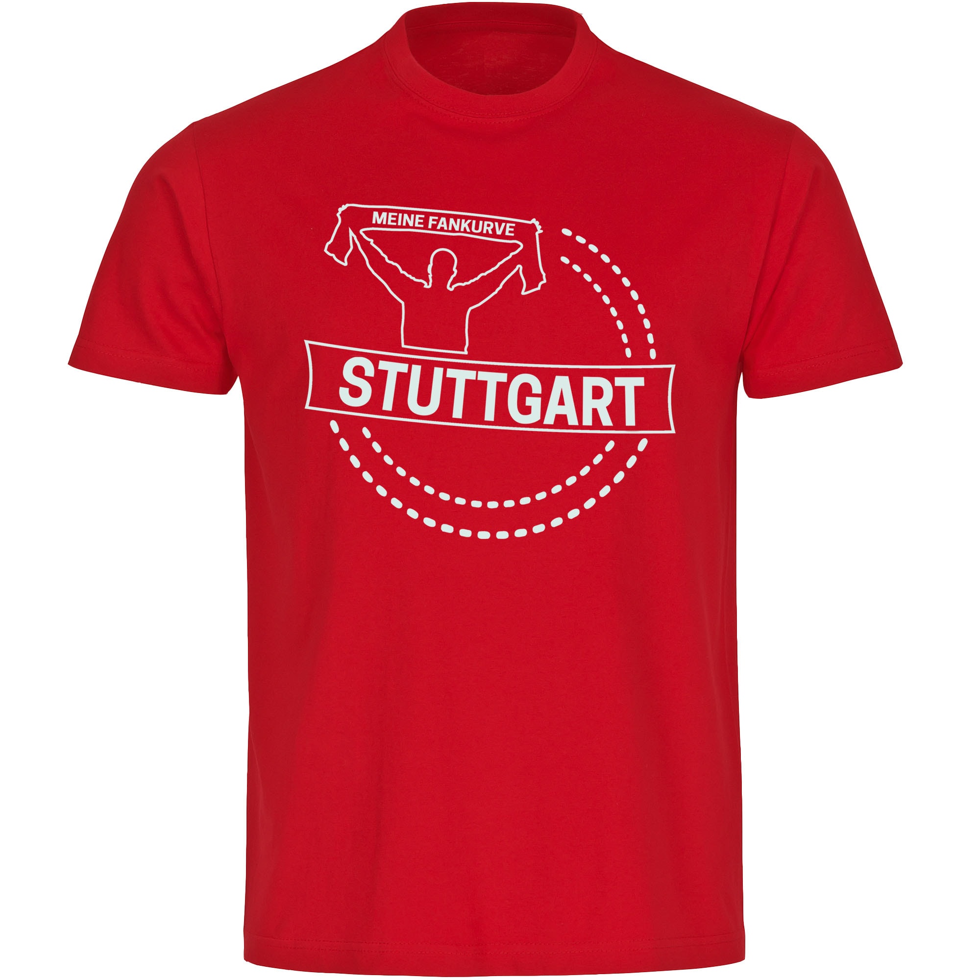 multifanshop Herren T-Shirt - Stuttgart - Meine Fankurve - Druck wei&szlig; - M&auml;nner - Bild 1