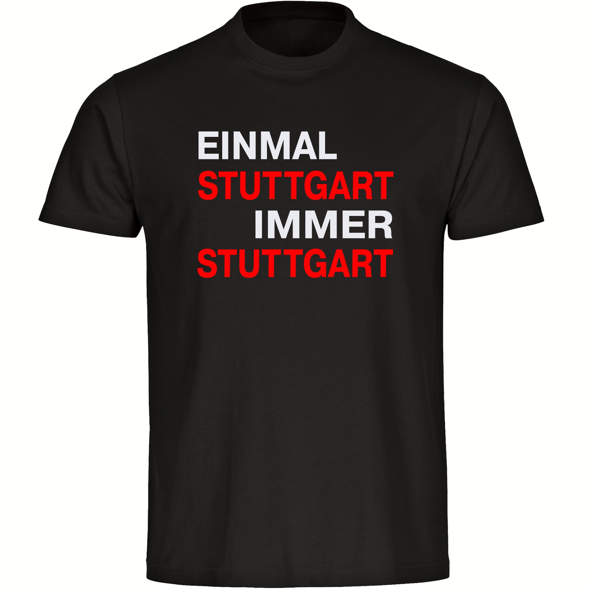 multifanshop Herren T-Shirt - Stuttgart - Einmal Immer - Druck rot - M&auml;nner - Bild 1