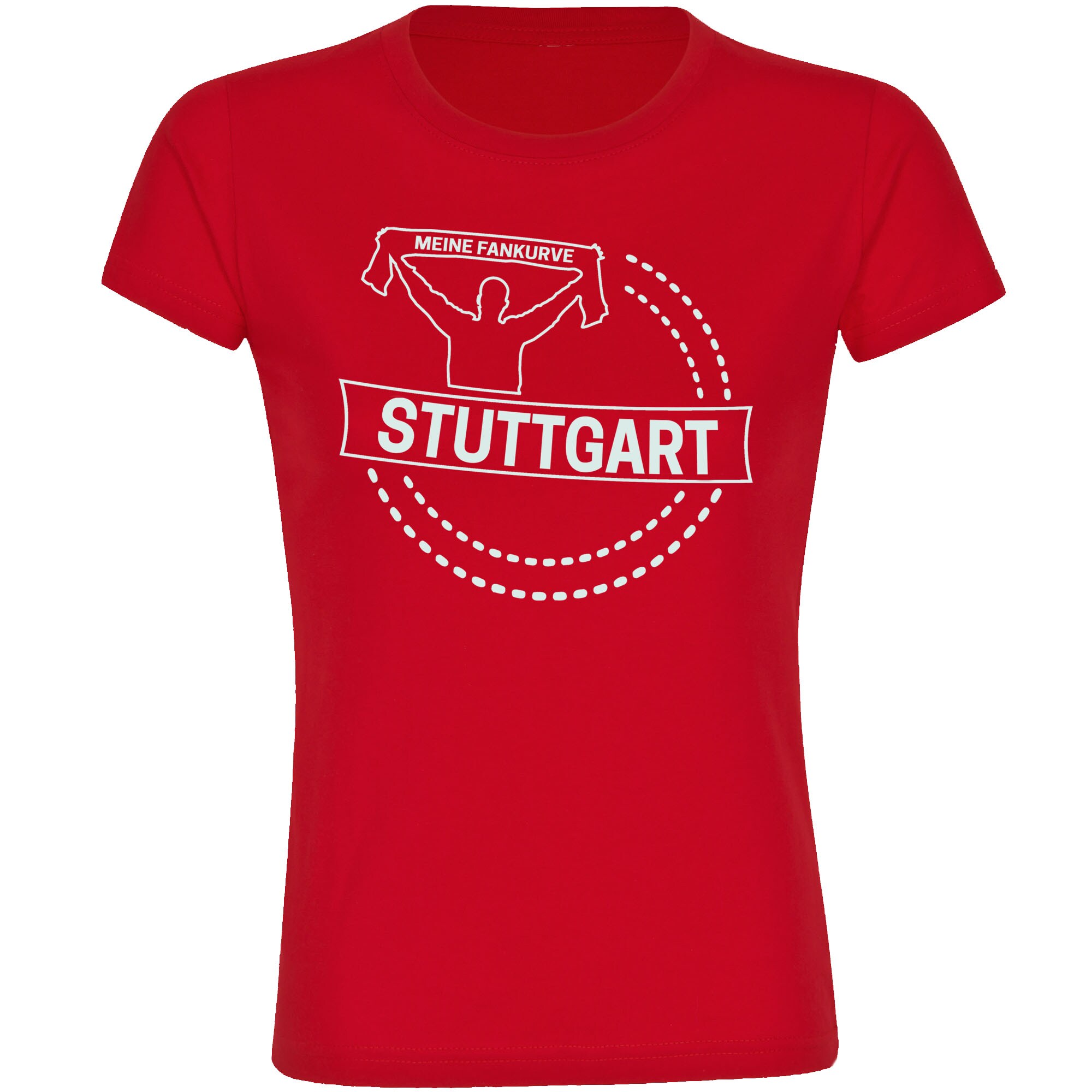 multifanshop Damen T-Shirt - Stuttgart - Meine Fankurve - Druck wei&szlig; - Frauen - Bild 1
