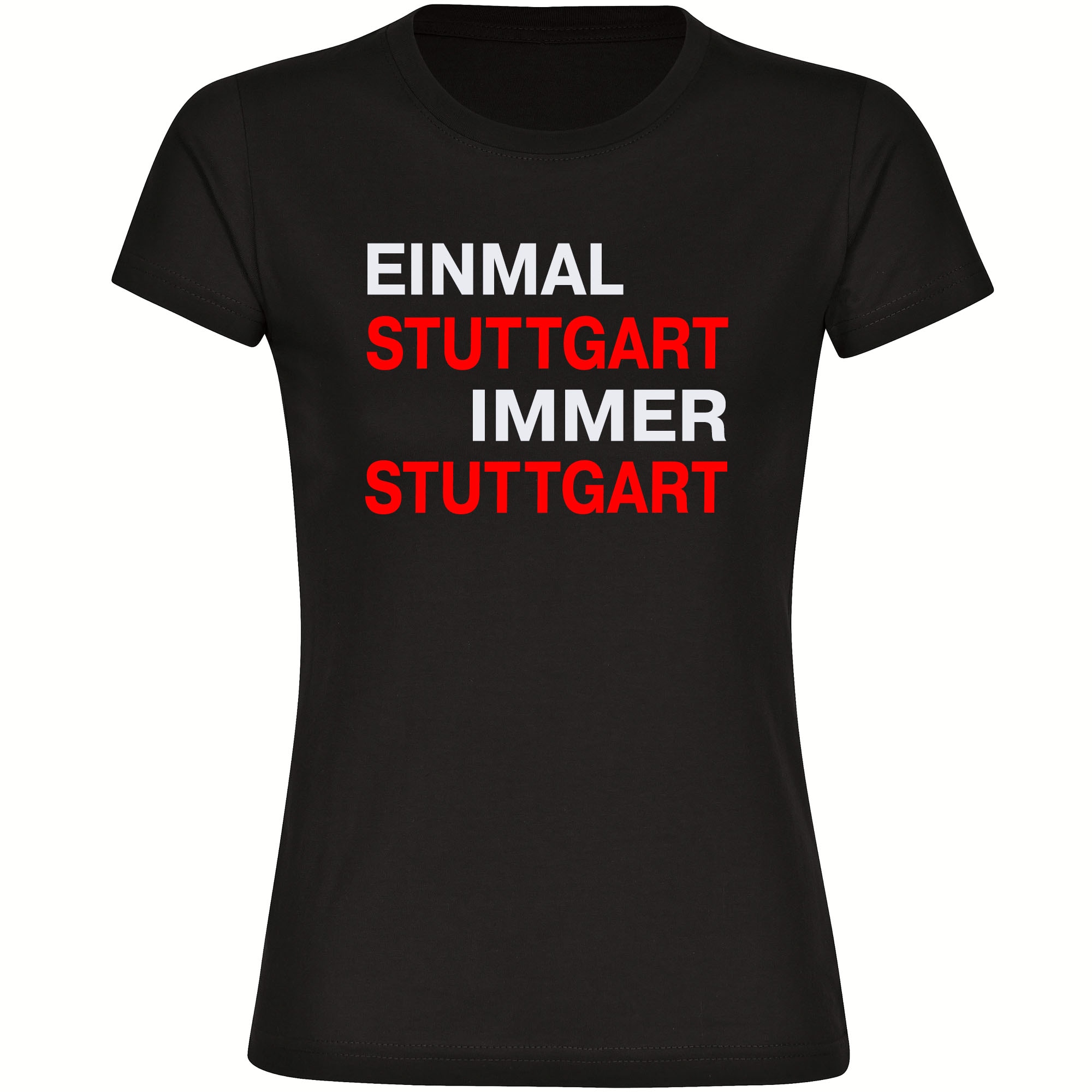 multifanshop Damen T-Shirt - Stuttgart - Einmal Immer - Druck rot - Frauen - Bild 1