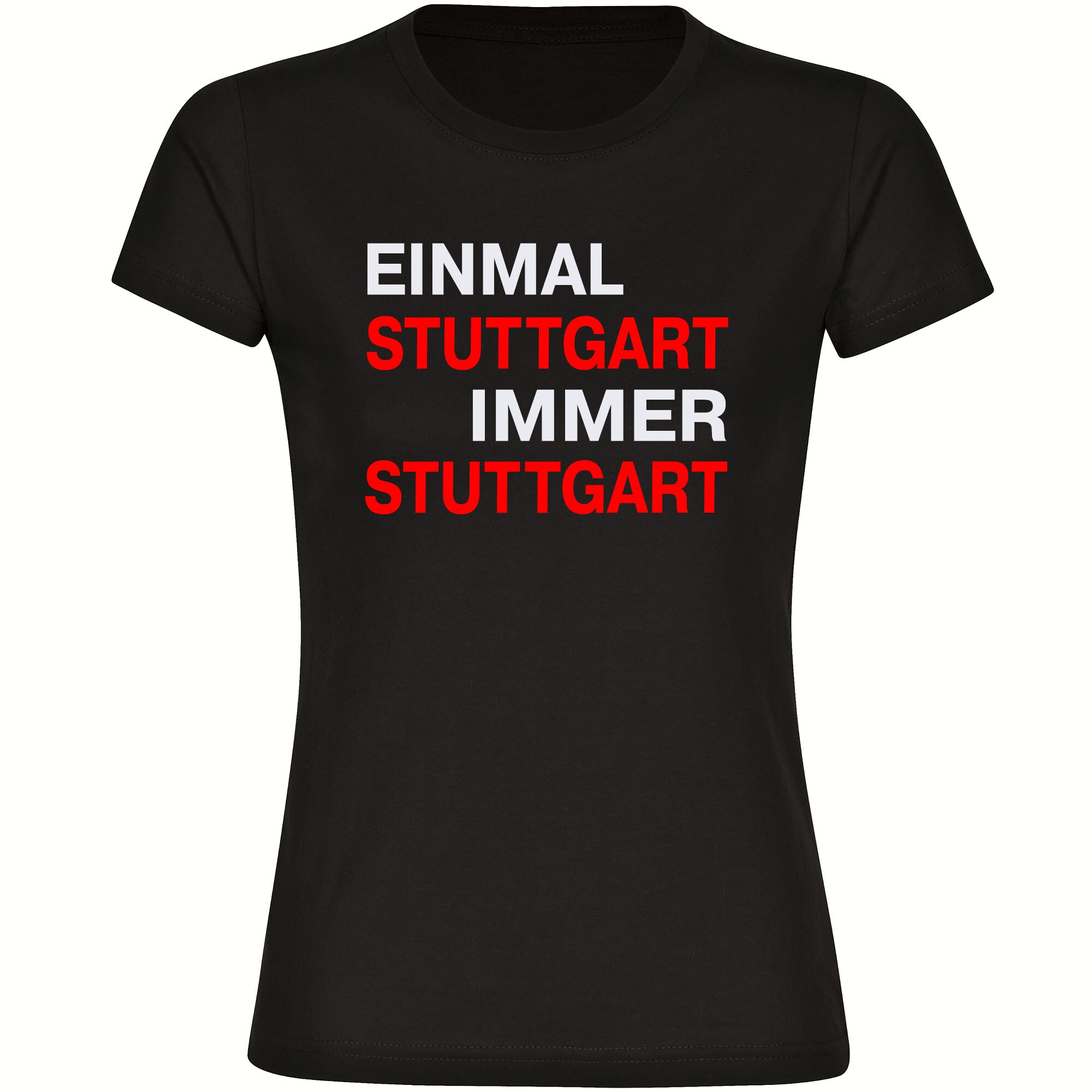 multifanshop Damen T-Shirt - Stuttgart - Einmal Immer - Druck rot - Frauen - Bild 1