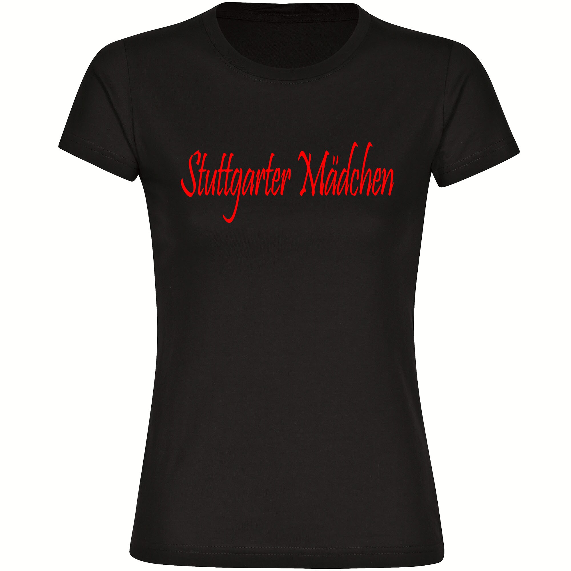 multifanshop Kinder T-Shirt - Stuttgart - Stuttgarter M&auml;dchen - Druck rot - Kind - Bild 1
