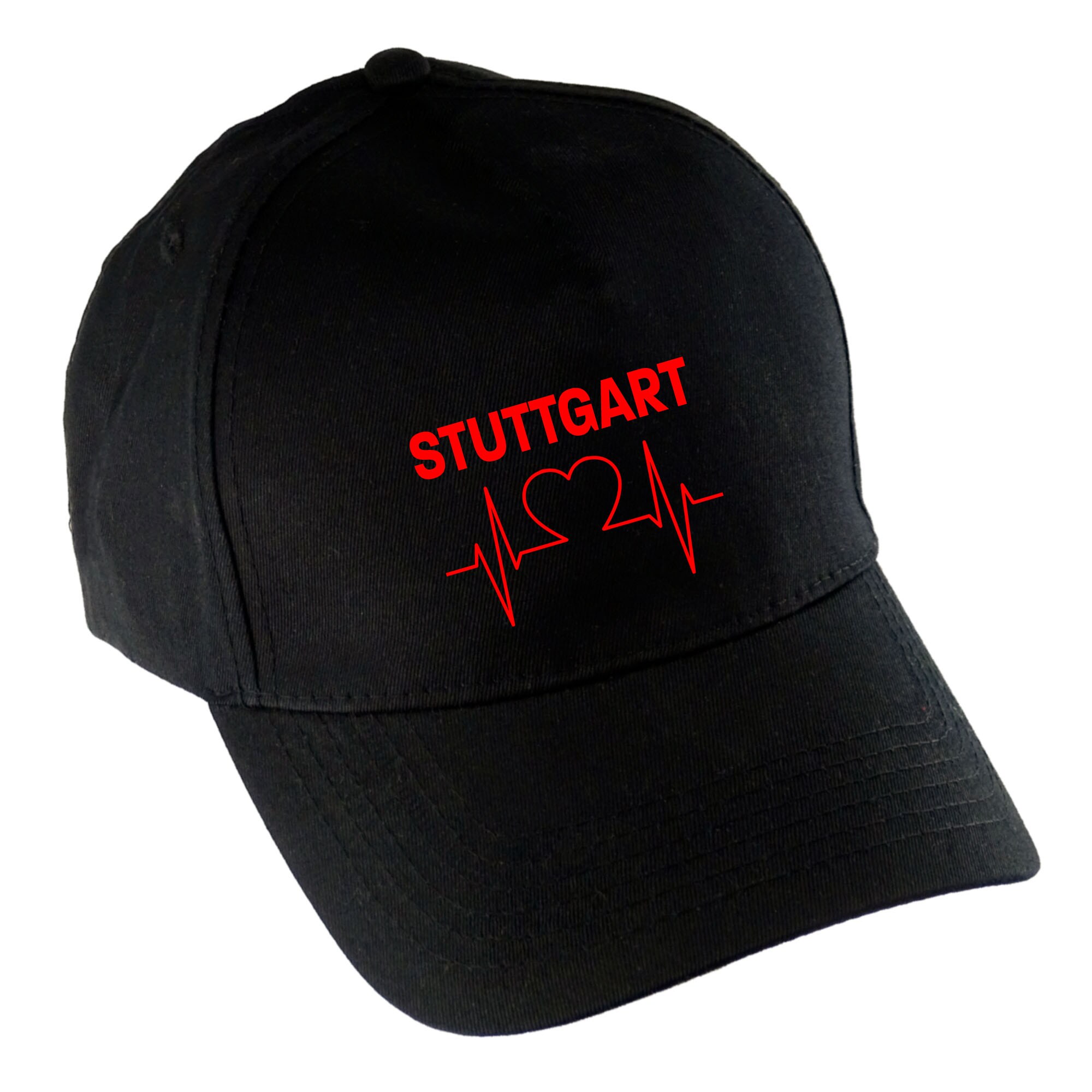 multifanshop Baseballcap - Stuttgart - Herzschlag - Druck rot - M&uuml;tze - Bild 1