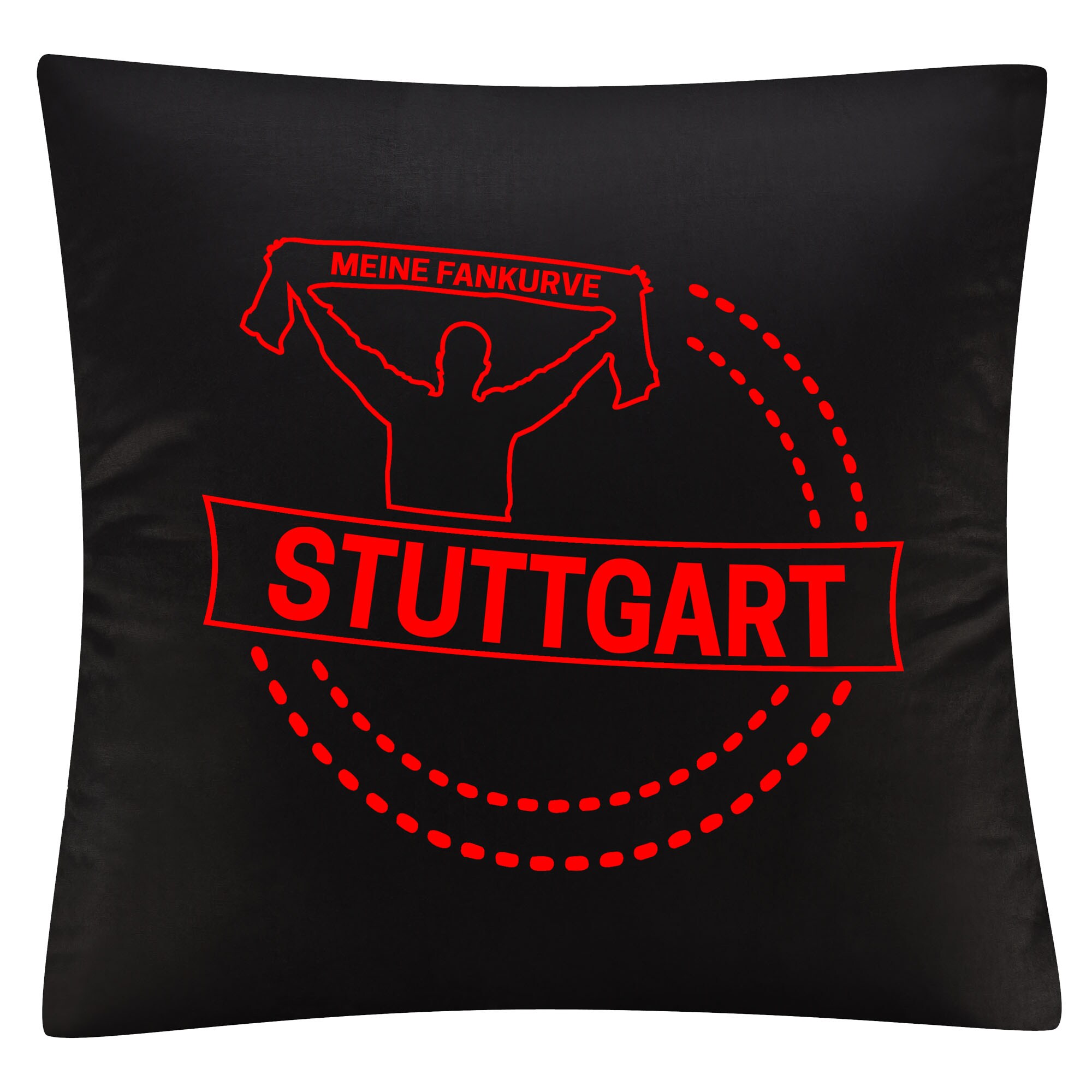 multifanshop Kissenbezug - Stuttgart - Meine Fankurve - Druck rot - Kissen - Bild 1