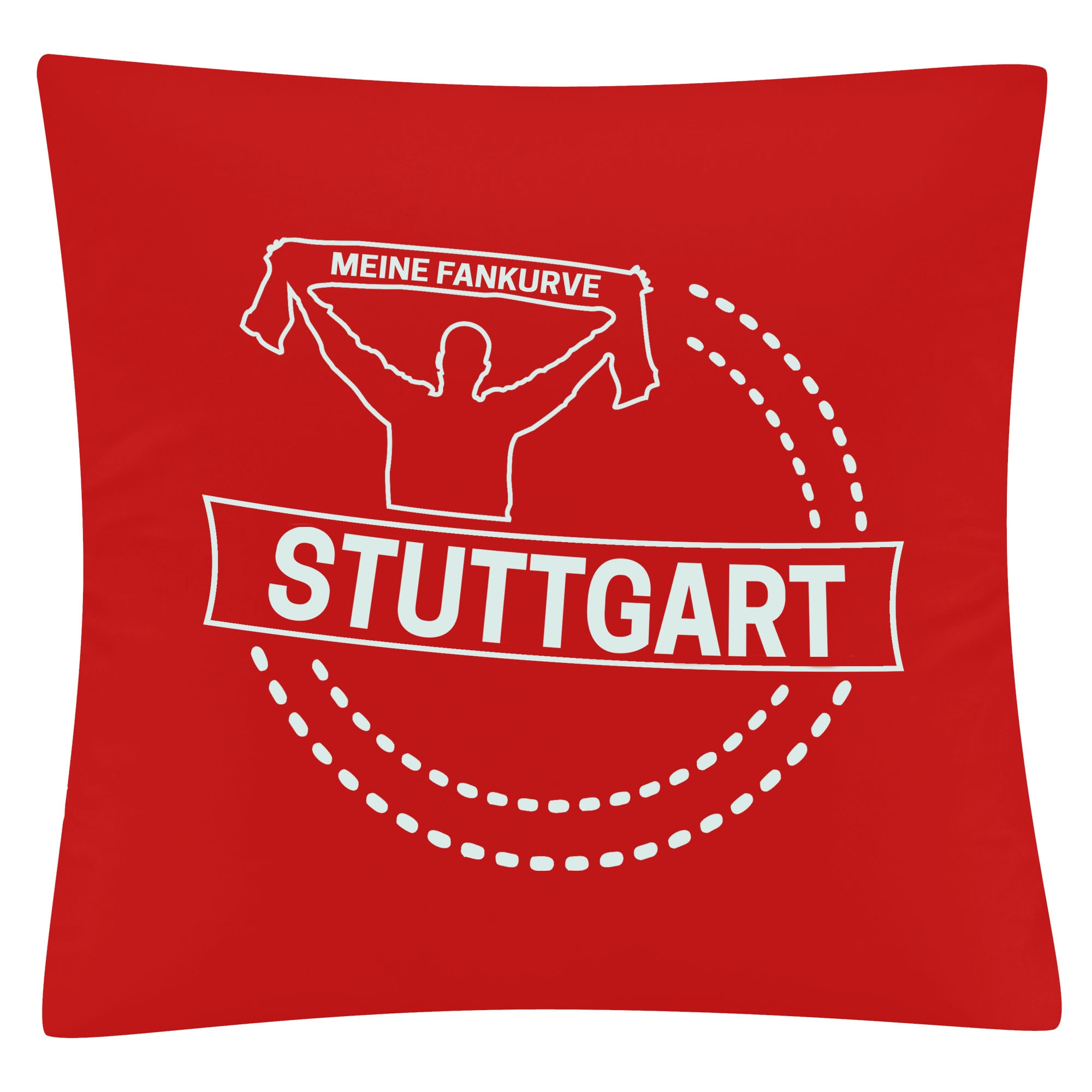 multifanshop Kissenbezug - Stuttgart - Meine Fankurve - Druck wei&szlig; - Kissen - Bild 1